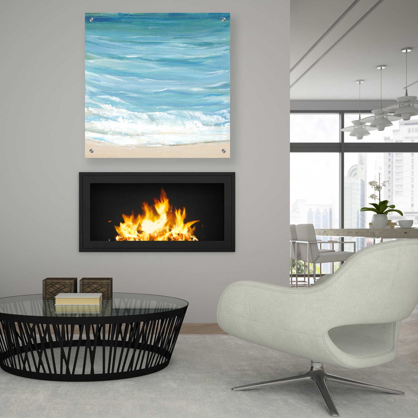 Epic Art 'Sea Breeze Coast I' by Tim O'Toole, Acrylic Glass Wall Art,36x36