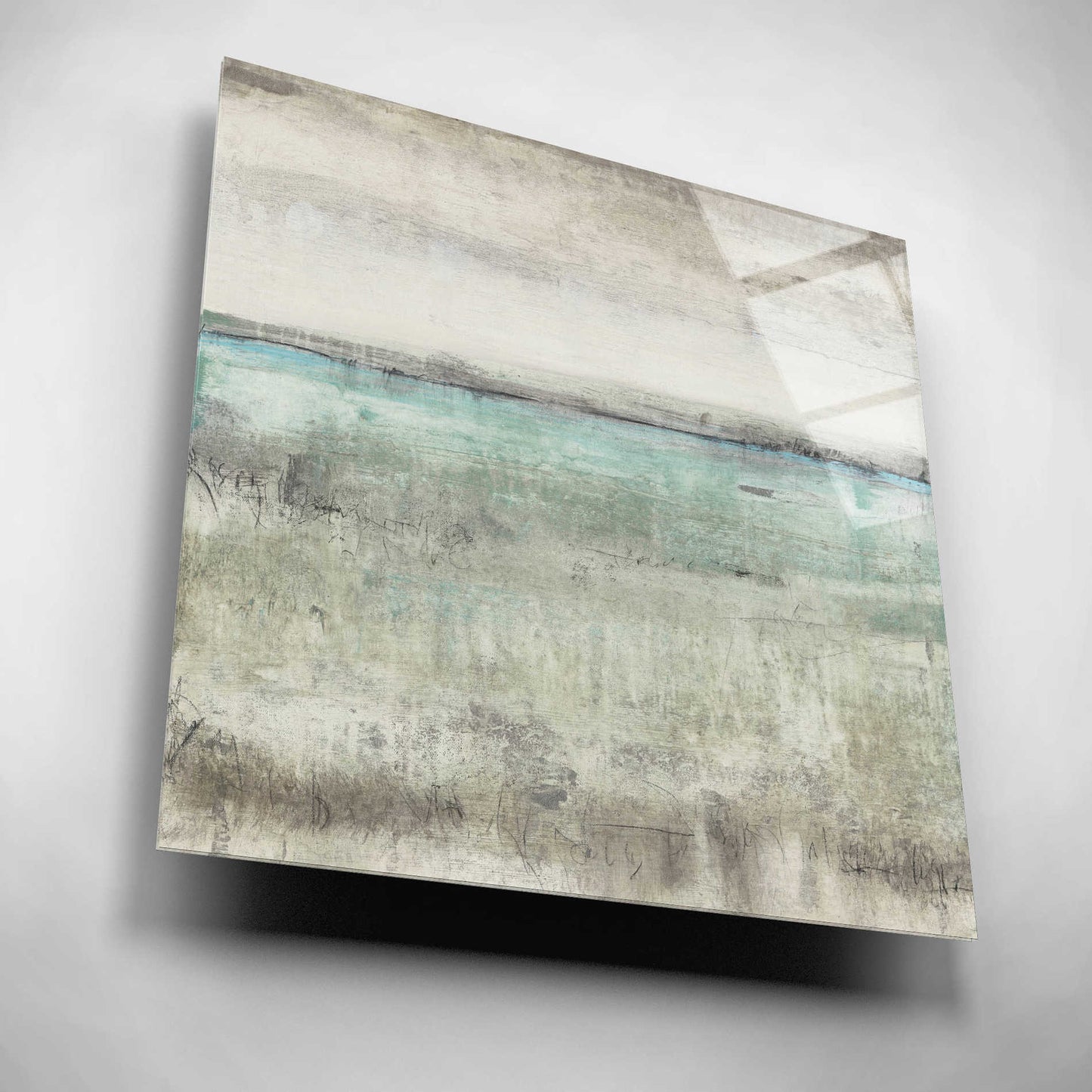 Epic Art 'Aqua Horizon II' by Tim O'Toole, Acrylic Glass Wall Art,12x12