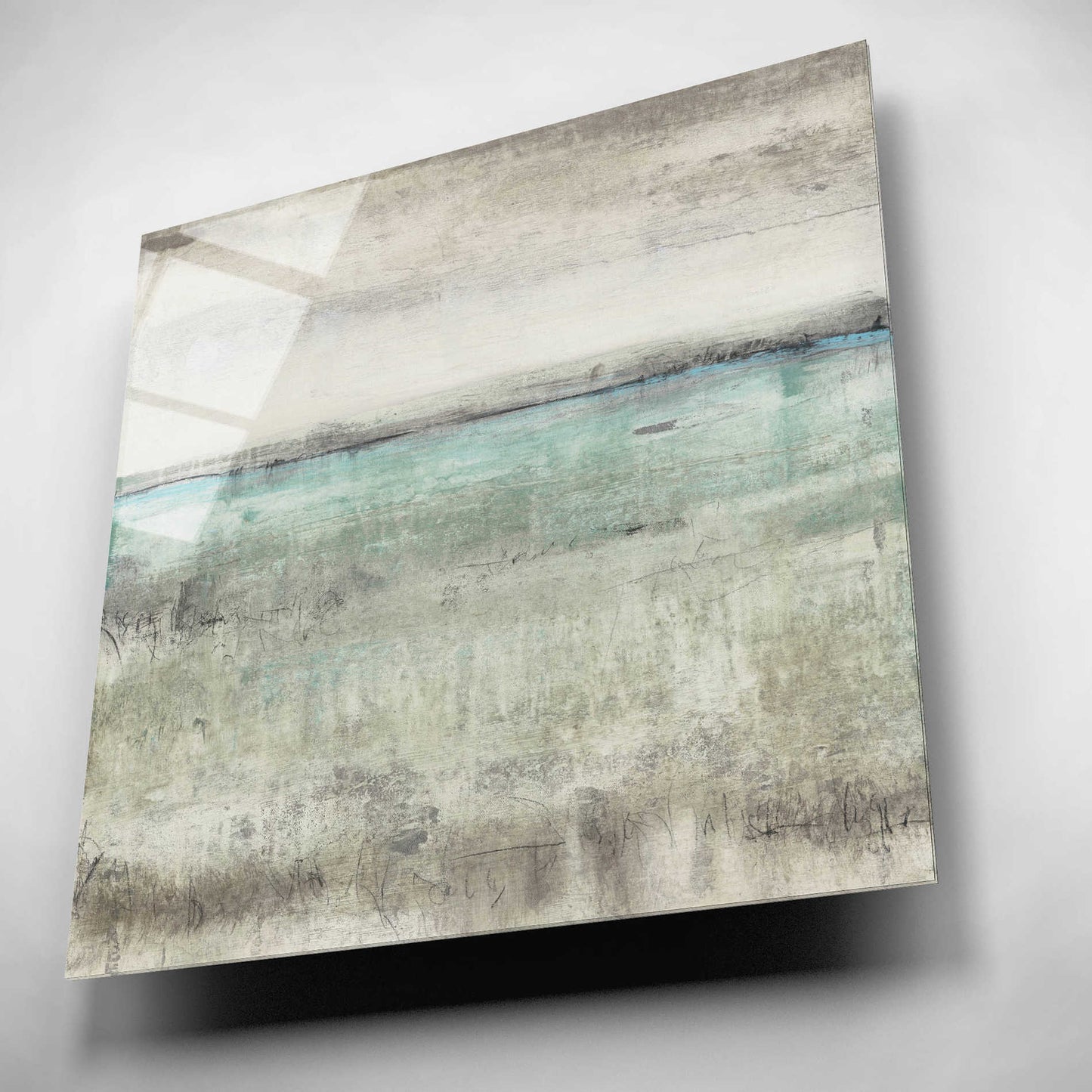 Epic Art 'Aqua Horizon II' by Tim O'Toole, Acrylic Glass Wall Art,12x12