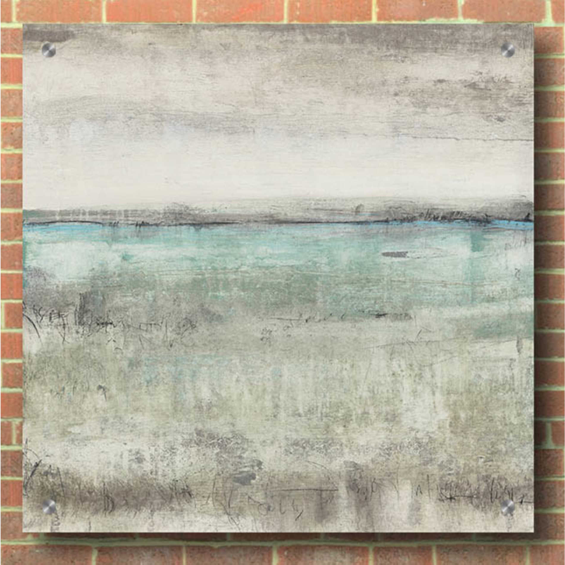 Epic Art 'Aqua Horizon II' by Tim O'Toole, Acrylic Glass Wall Art,36x36