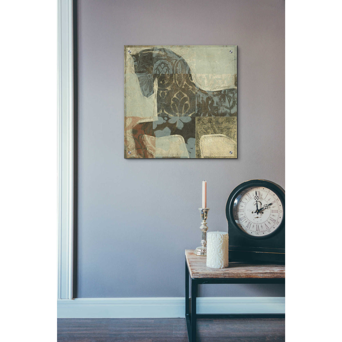 Epic Art 'Patterned Horse I' by Tim O'Toole, Acrylic Glass Wall Art,24x24