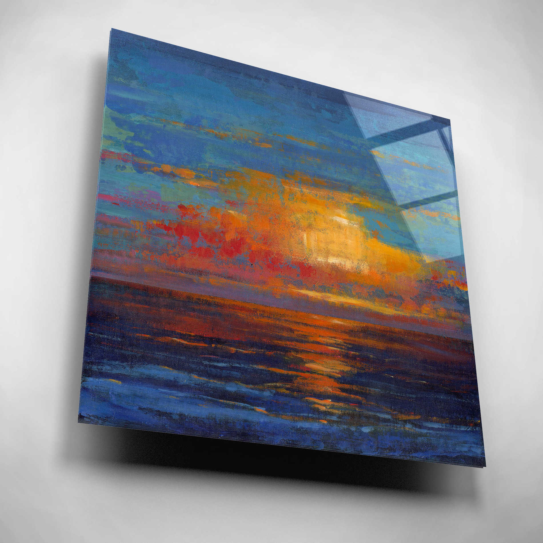 Epic Art 'Sun Down I' by Tim O'Toole, Acrylic Glass Wall Art,12x12