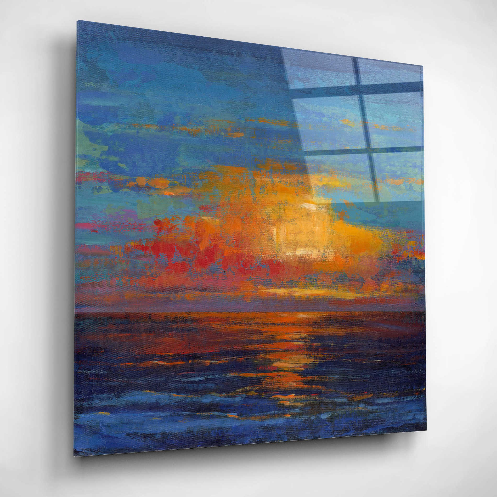 Epic Art 'Sun Down I' by Tim O'Toole, Acrylic Glass Wall Art,12x12