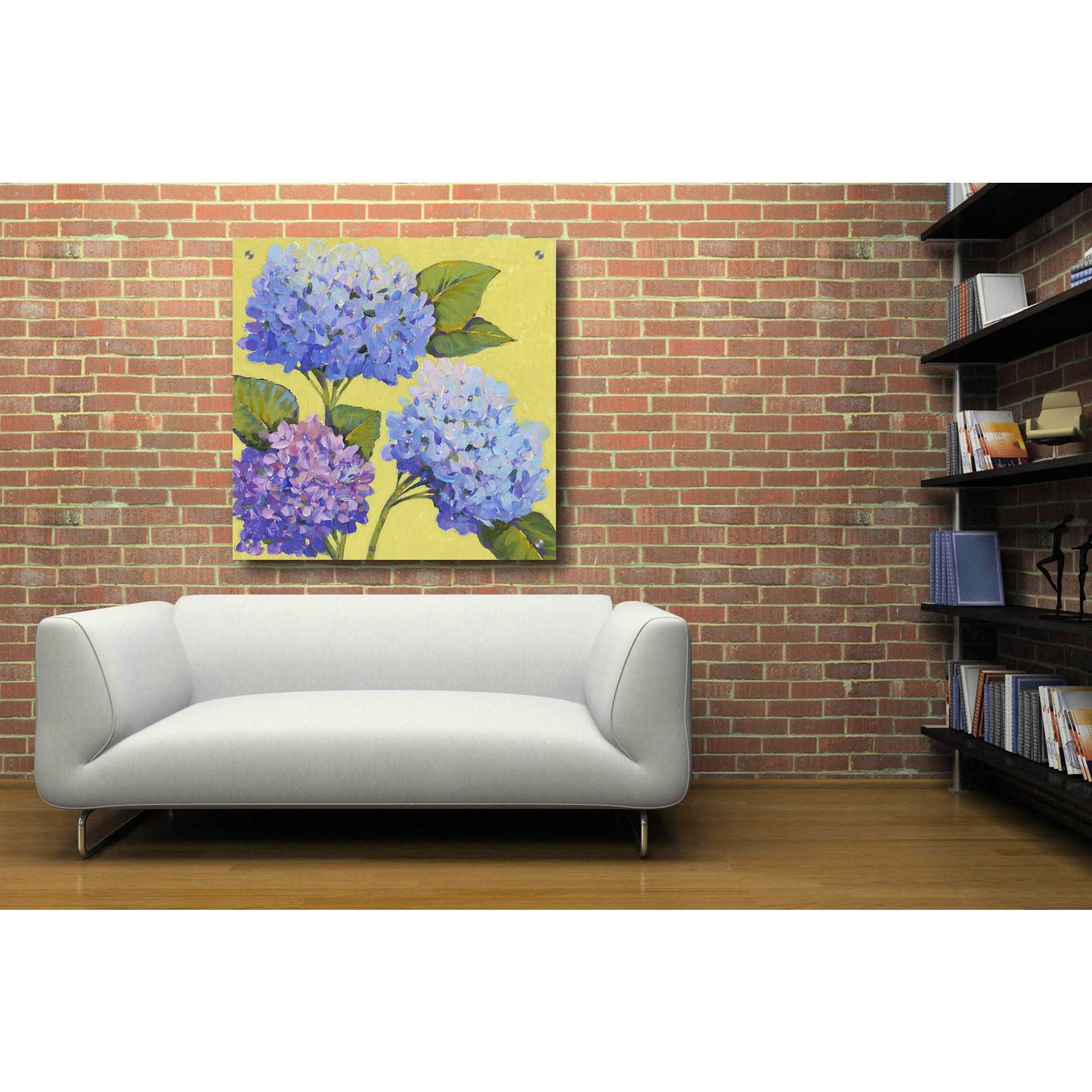 Epic Art 'Spring Hydrangeas II' by Tim O'Toole, Acrylic Glass Wall Art,36x36