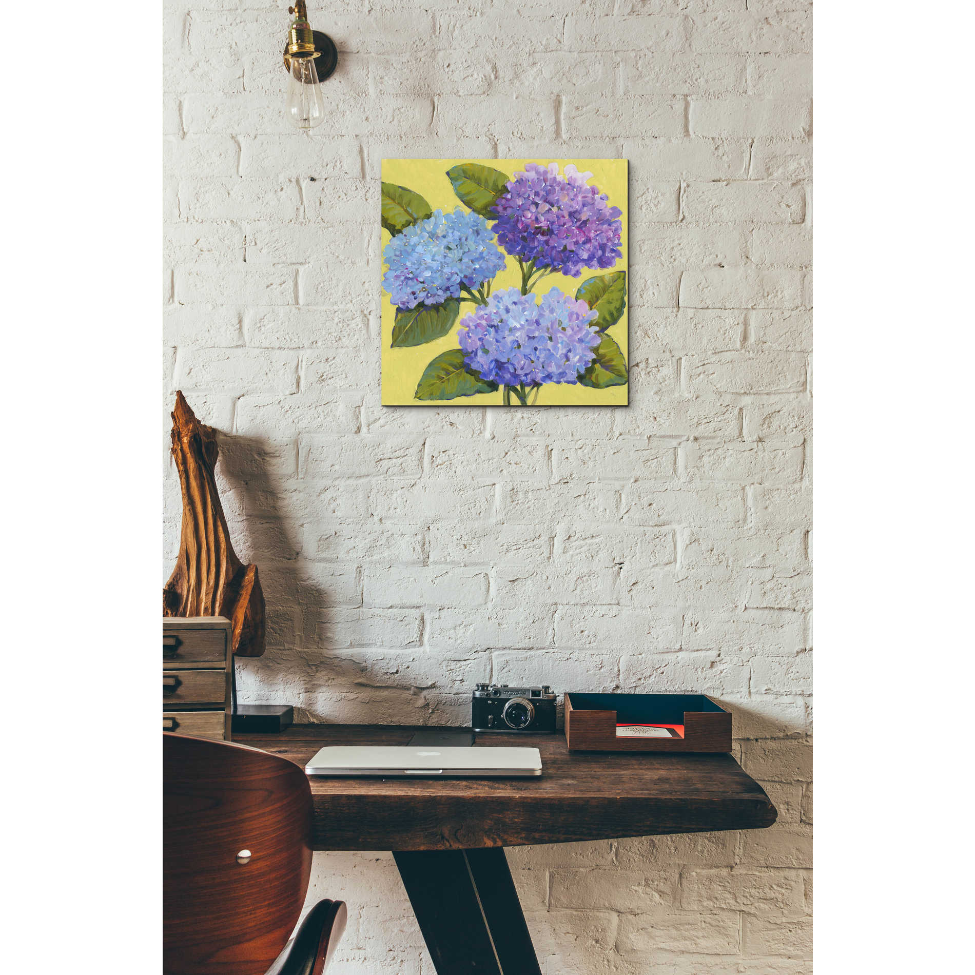 Epic Art 'Spring Hydrangeas I' by Tim O'Toole, Acrylic Glass Wall Art,12x12