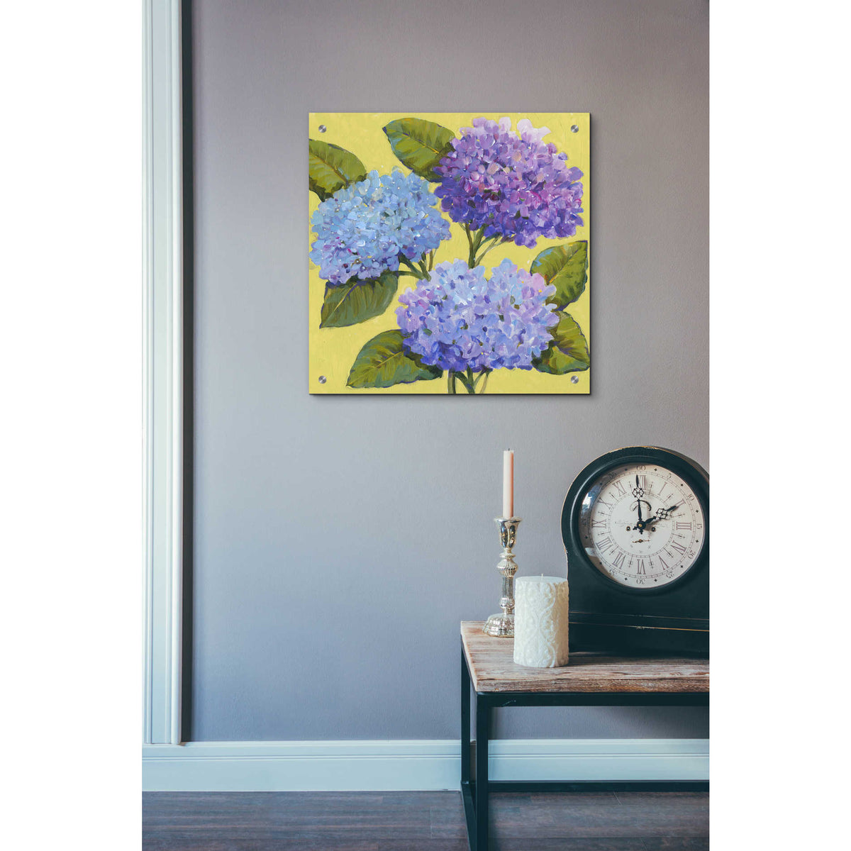 Epic Art 'Spring Hydrangeas I' by Tim O'Toole, Acrylic Glass Wall Art,24x24