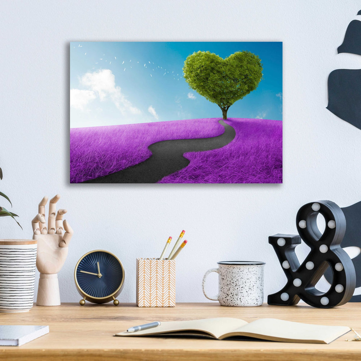 Epic Art 'Follow Your Heart,' Acrylic Glass Wall Art,16x12