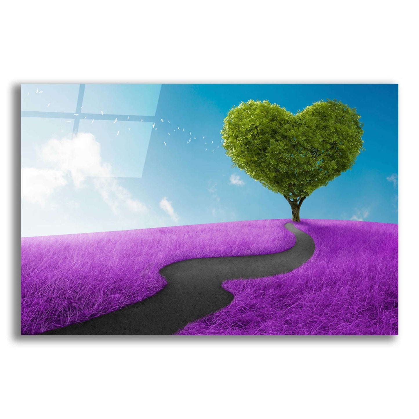 Epic Art 'Follow Your Heart,' Acrylic Glass Wall Art,16x12