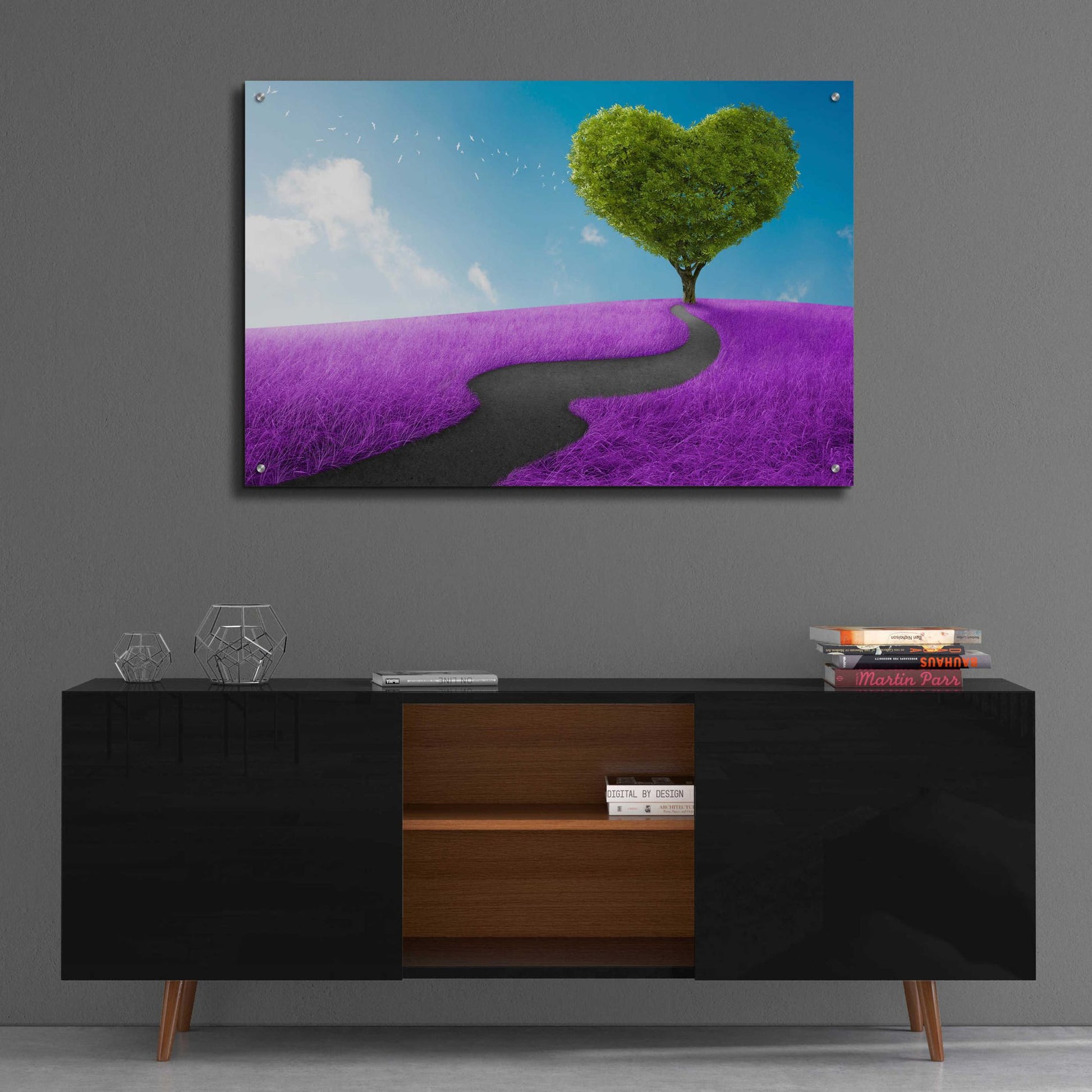 Epic Art 'Follow Your Heart,' Acrylic Glass Wall Art,36x24