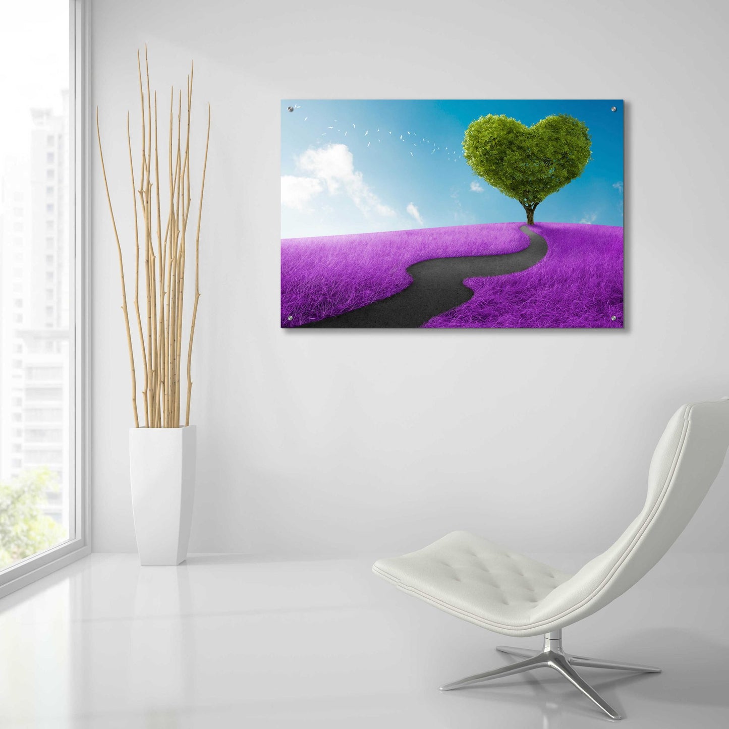 Epic Art 'Follow Your Heart,' Acrylic Glass Wall Art,36x24