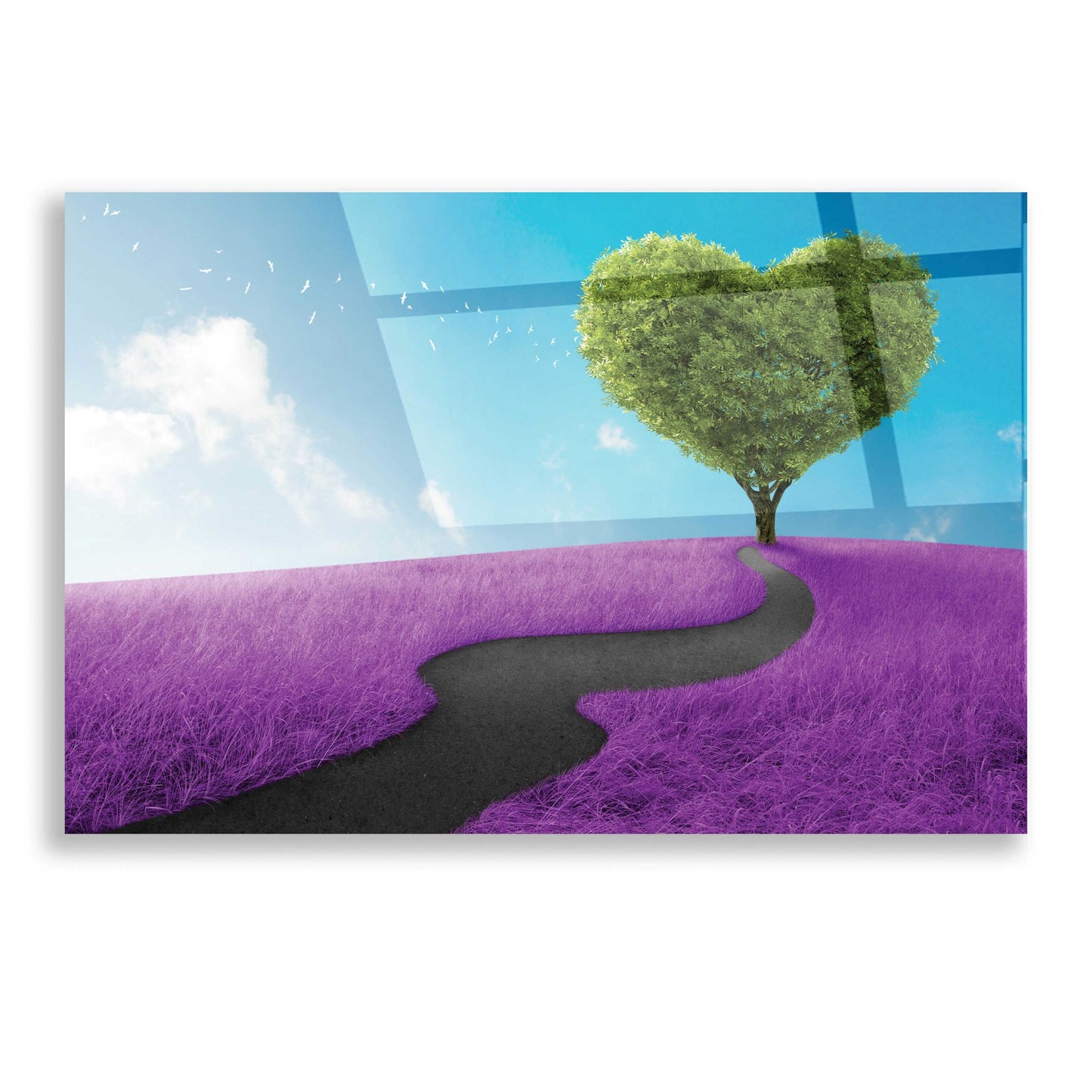 Epic Art 'Follow Your Heart,' Acrylic Glass Wall Art