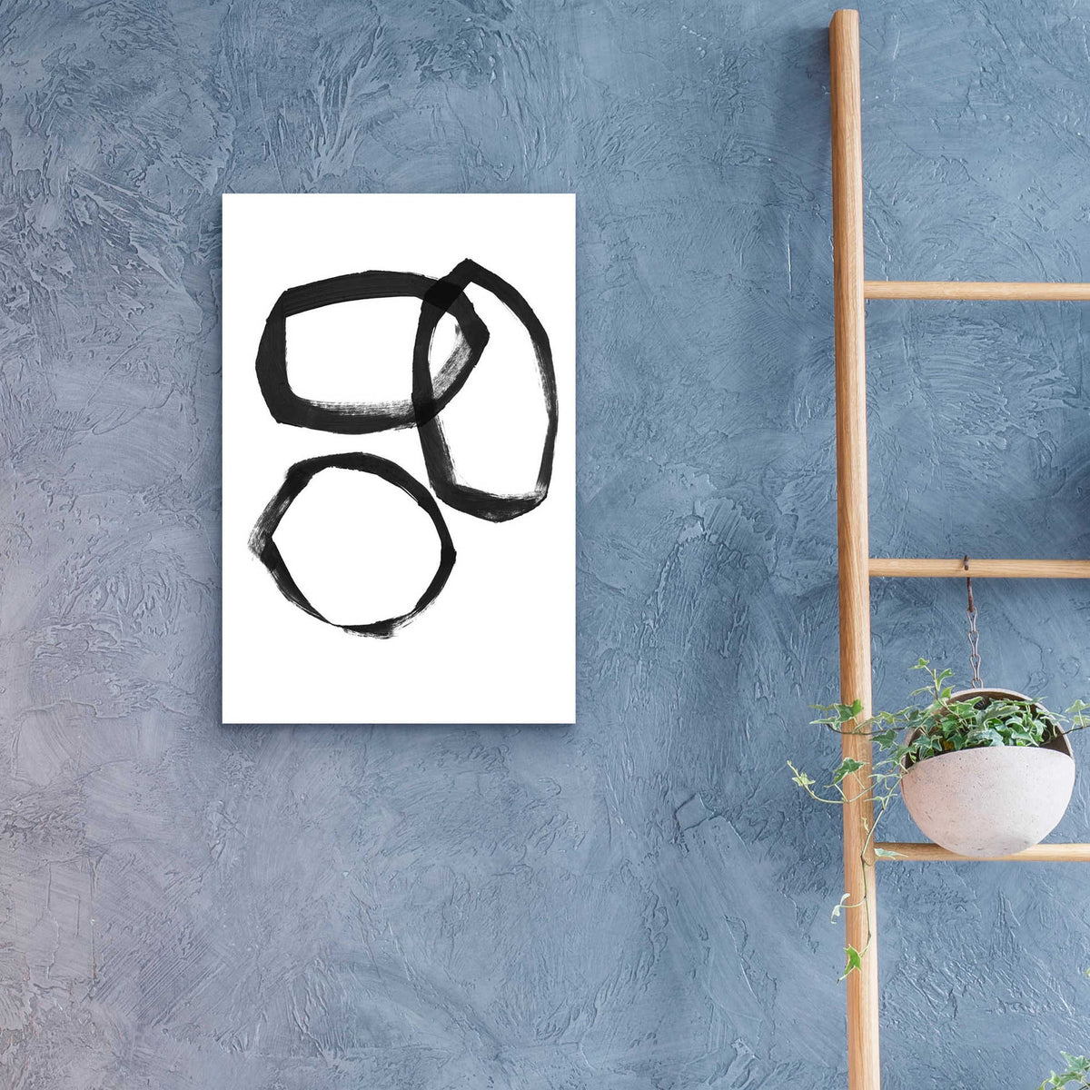 Epic Art 'Brushstroke Circles III' by Linda Woods, Acrylic Glass Wall Art,16x24