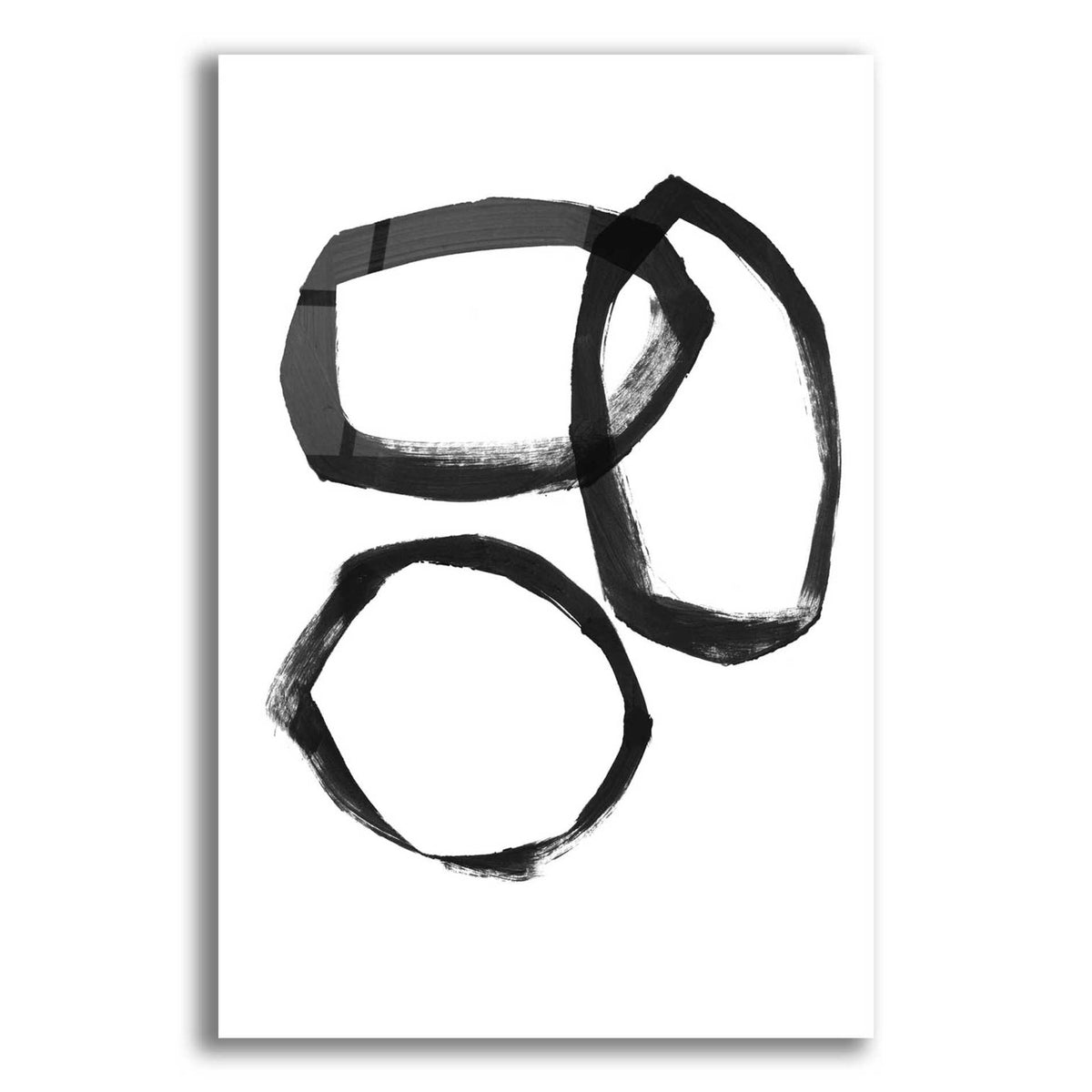 Epic Art 'Brushstroke Circles III' by Linda Woods, Acrylic Glass Wall Art