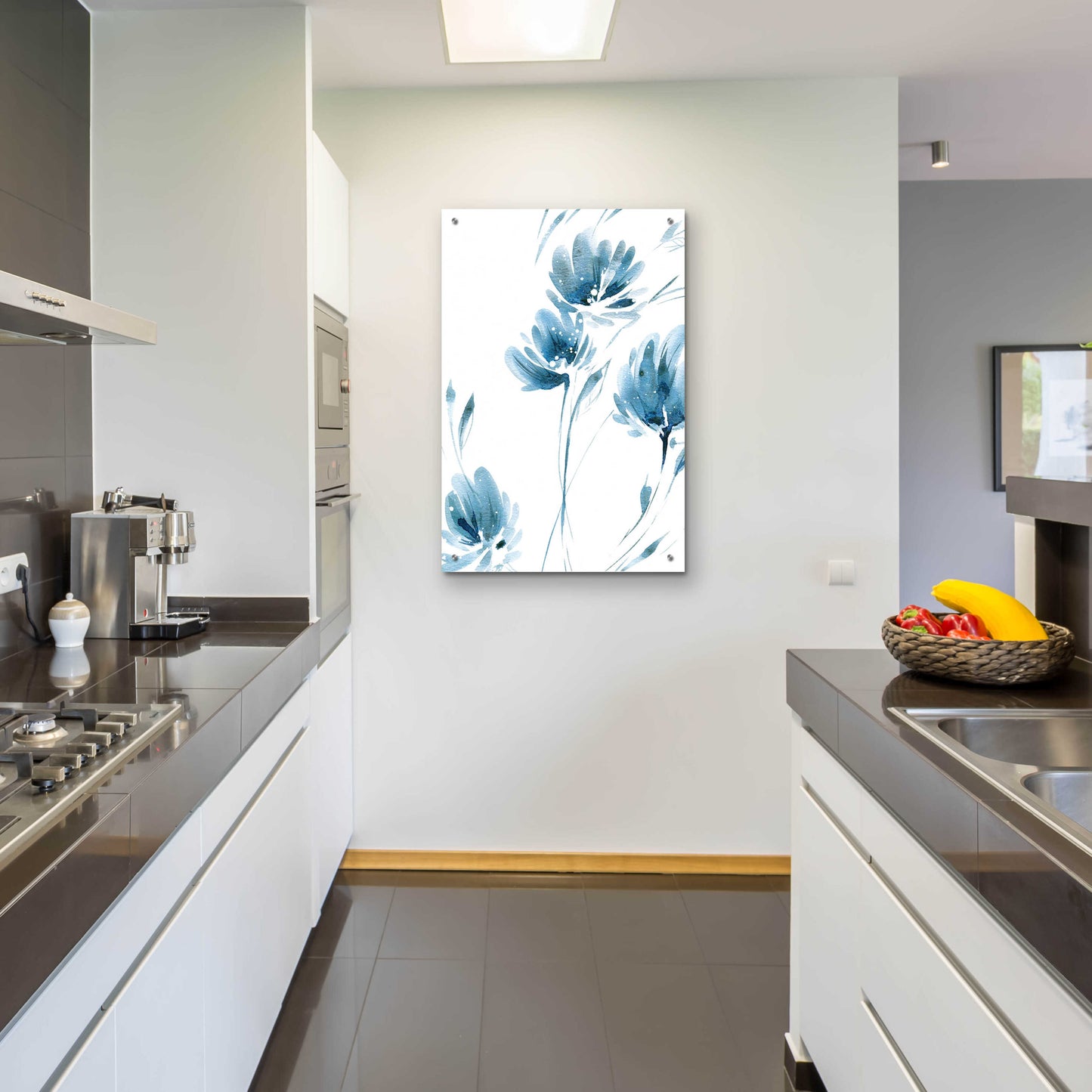 Epic Art 'Blue Move 2' by Lesia Binkin Acrylic Glass Wall Art,24x36