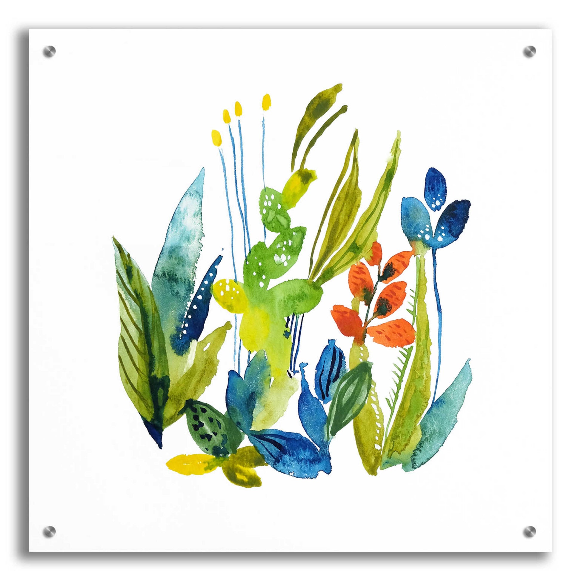 Epic Art 'English Garden 1' by Lesia Binkin Acrylic Glass Wall Art,24x24