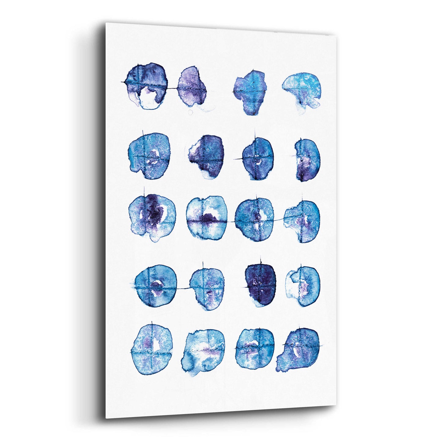 Epic Art 'Indigo Pattern' by Lesia Binkin Acrylic Glass Wall Art,12x16