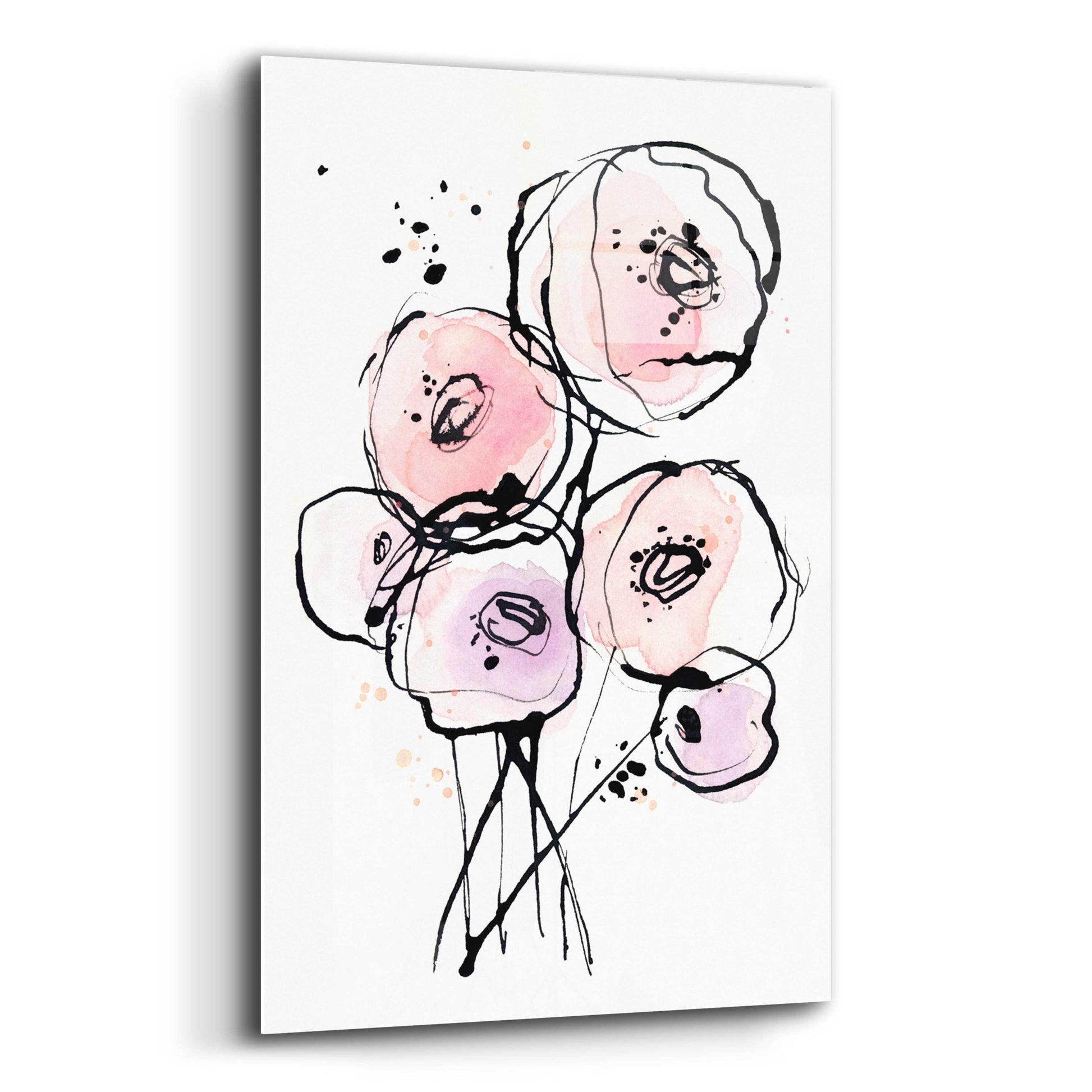 Epic Art 'Pink Mod 2' by Lesia Binkin Acrylic Glass Wall Art,12x16