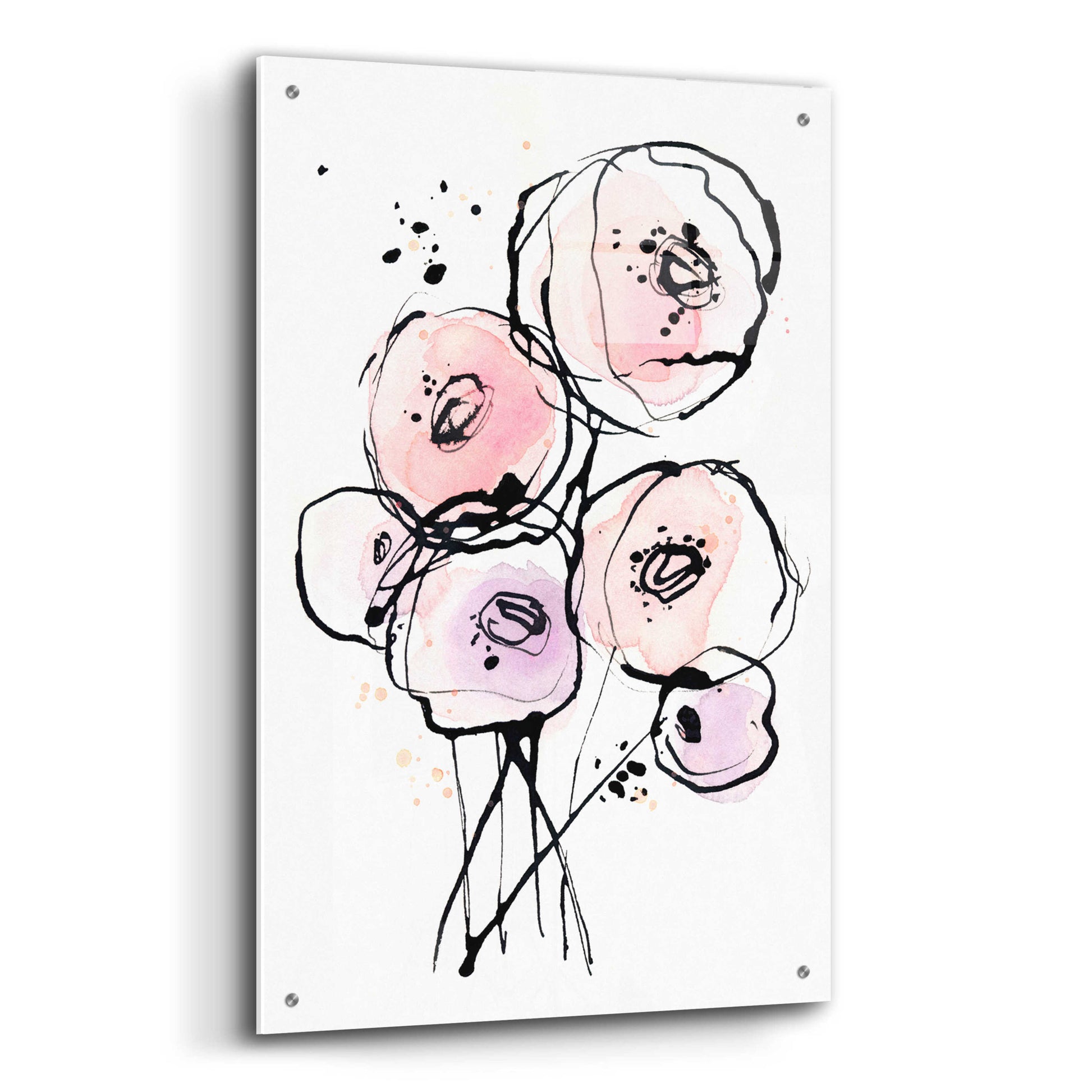 Epic Art 'Pink Mod 2' by Lesia Binkin Acrylic Glass Wall Art,24x36