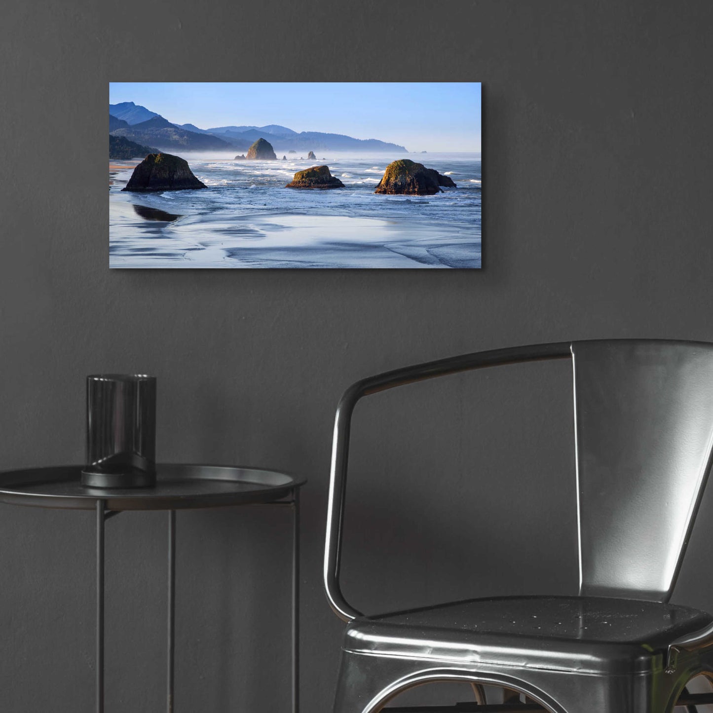 Epic Art 'Cannon Beach' by Michael Broom Acrylic Glass Wall Art,24x12