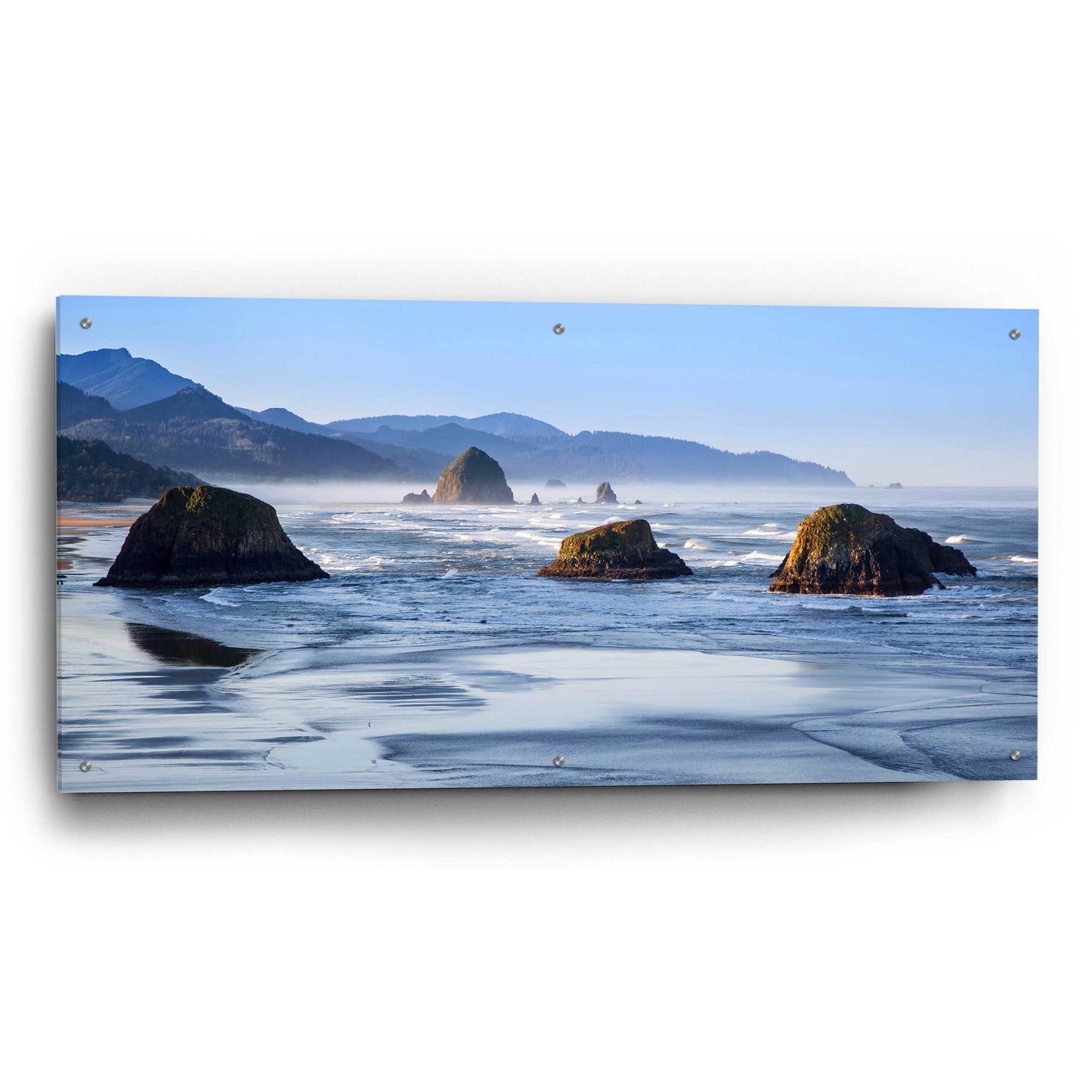 Epic Art 'Cannon Beach' by Michael Broom Acrylic Glass Wall Art,48x24