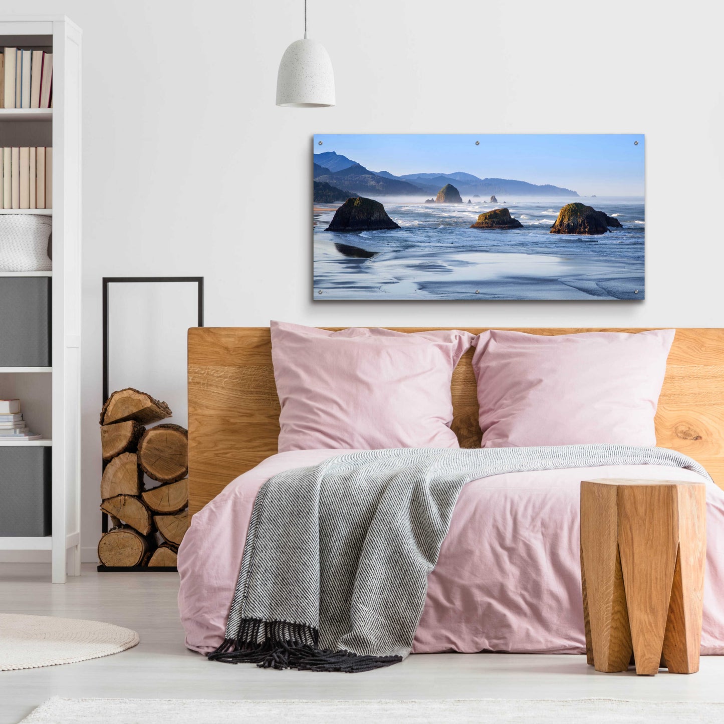 Epic Art 'Cannon Beach' by Michael Broom Acrylic Glass Wall Art,48x24