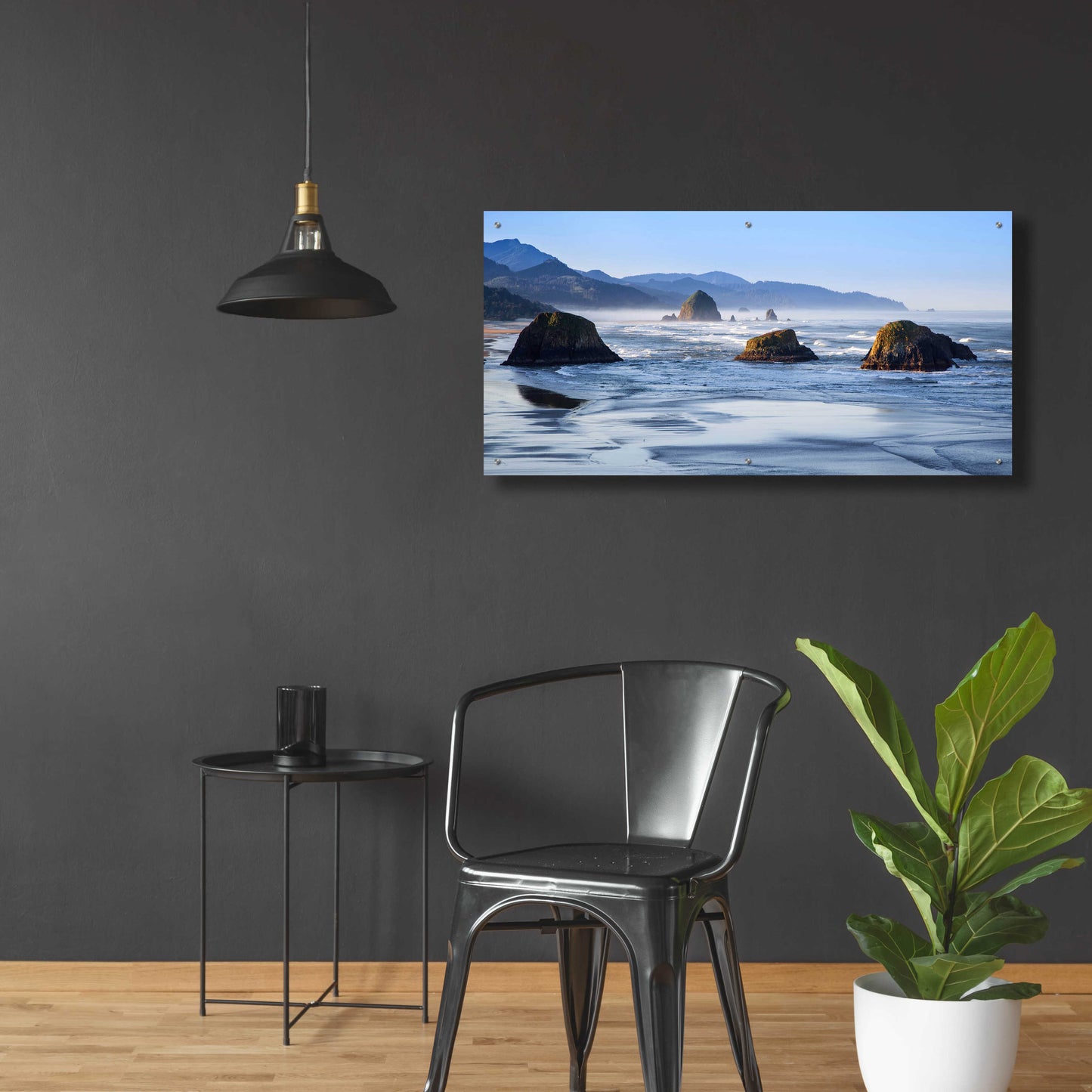 Epic Art 'Cannon Beach' by Michael Broom Acrylic Glass Wall Art,48x24