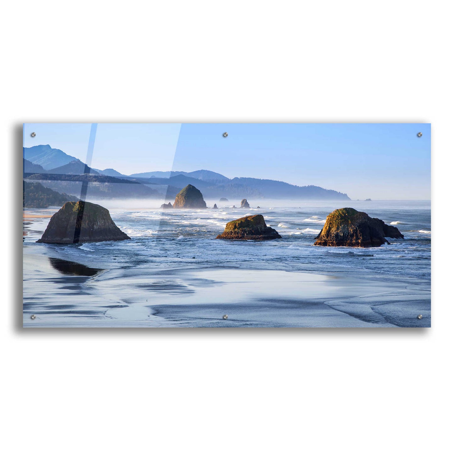 Epic Art 'Cannon Beach' by Michael Broom Acrylic Glass Wall Art,48x24