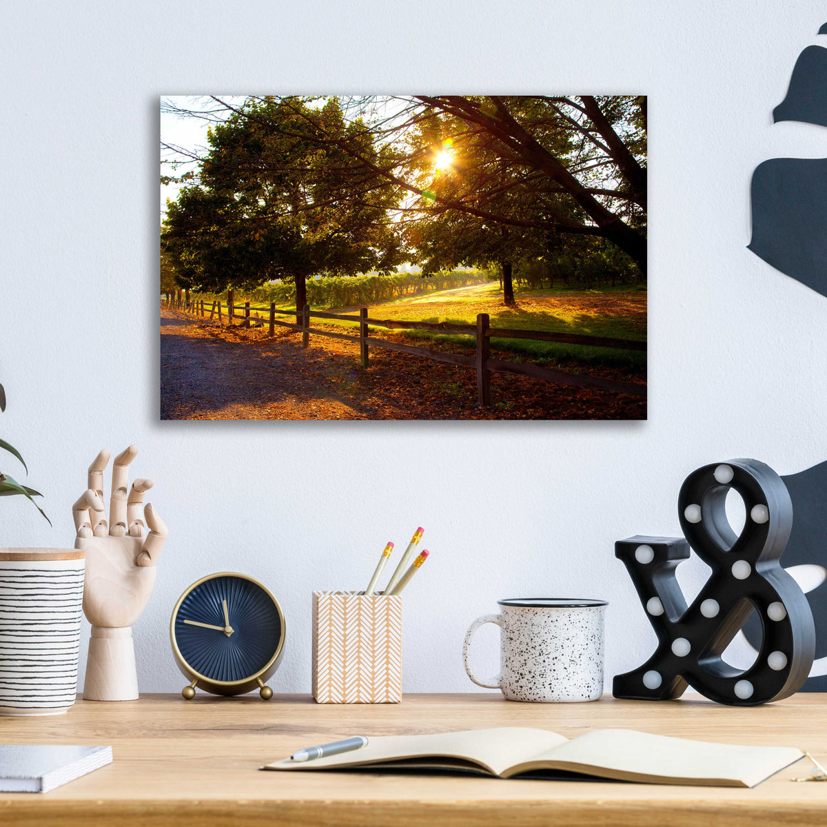 Epic Art 'Dreamland Vineyard' by Michael Broom Acrylic Glass Wall Art,16x12