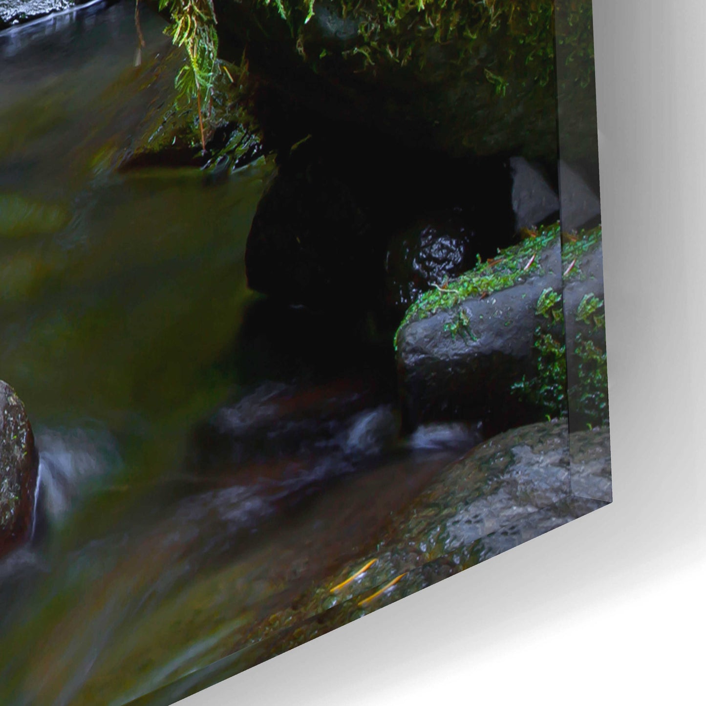 Epic Art 'Mossy Stream' by Michael Broom Acrylic Glass Wall Art,16x12