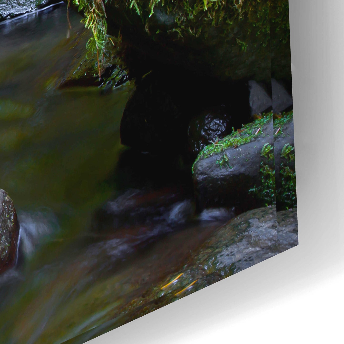 Epic Art 'Mossy Stream' by Michael Broom Acrylic Glass Wall Art,24x16