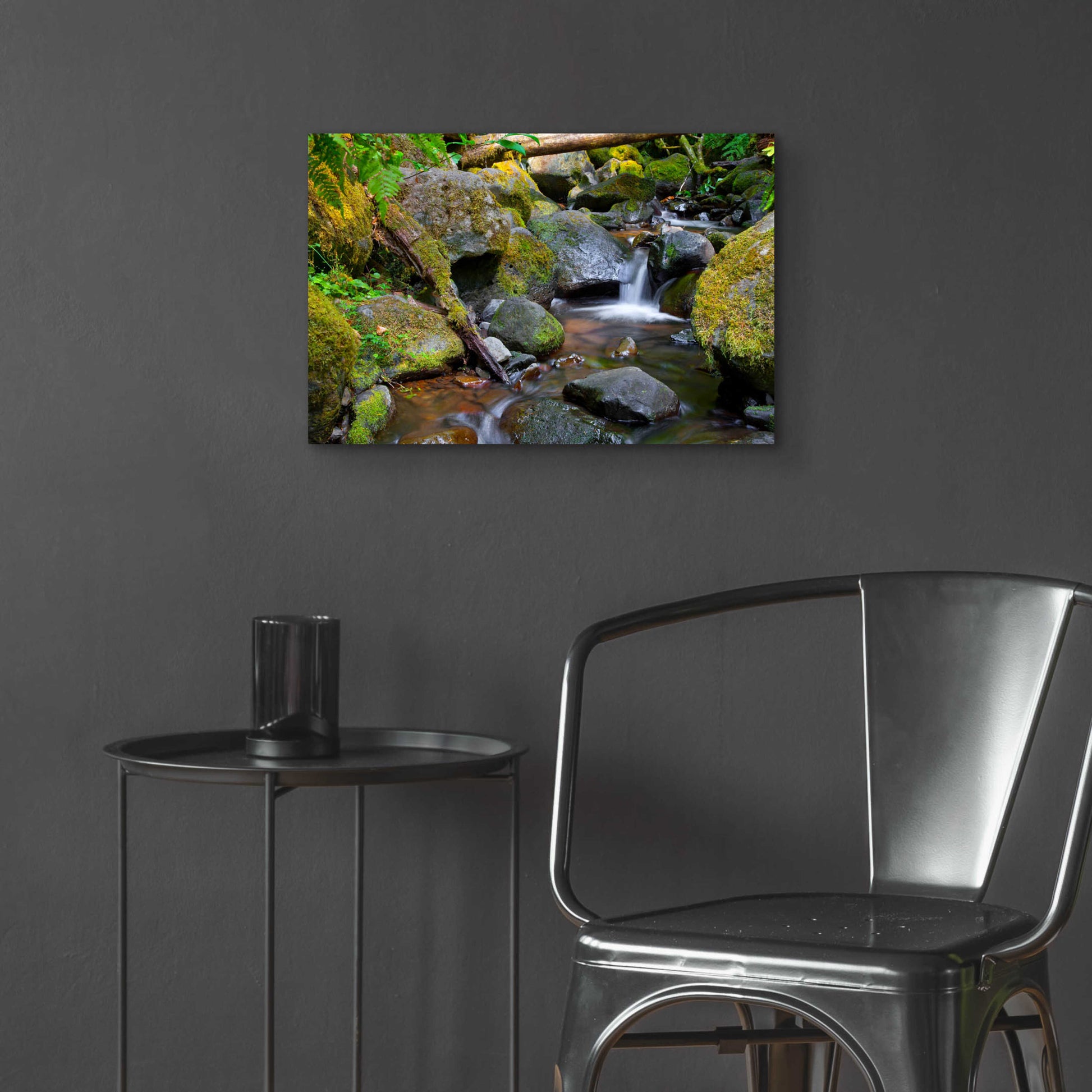 Epic Art 'Mossy Stream' by Michael Broom Acrylic Glass Wall Art,24x16