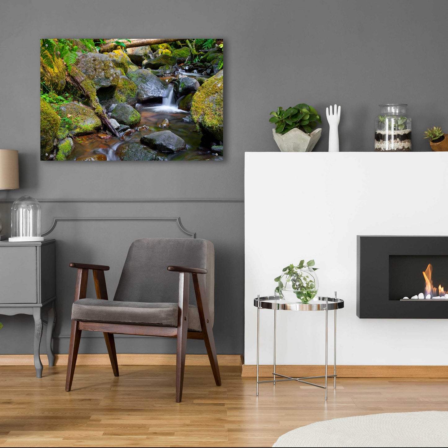 Epic Art 'Mossy Stream' by Michael Broom Acrylic Glass Wall Art,36x24