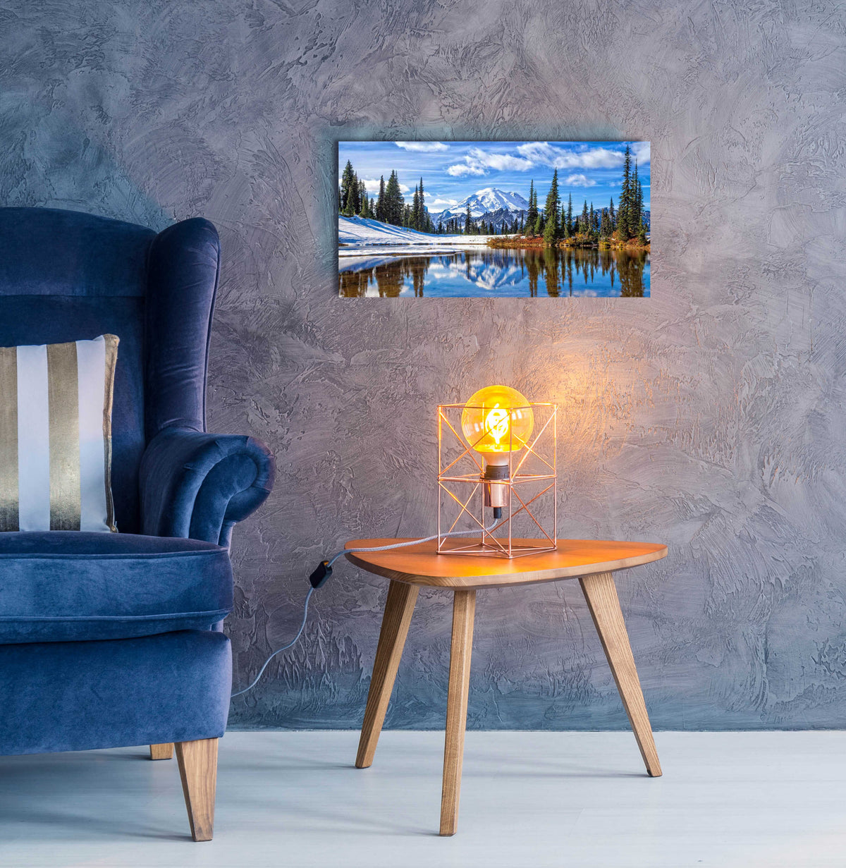 Epic Art 'Mt. Rainier Vista' by Michael Broom Acrylic Glass Wall Art,24x12