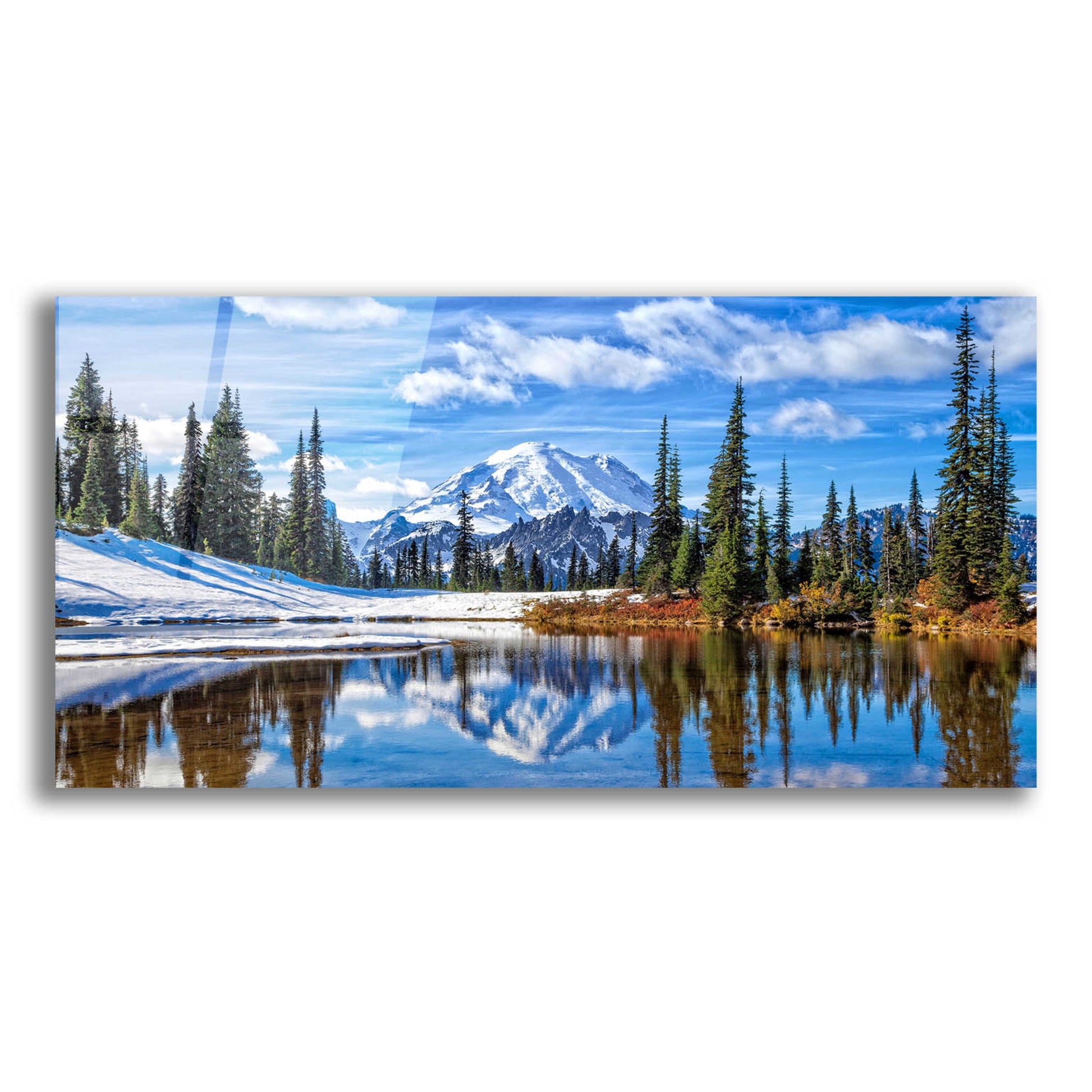 Epic Art 'Mt. Rainier Vista' by Michael Broom Acrylic Glass Wall Art,24x12