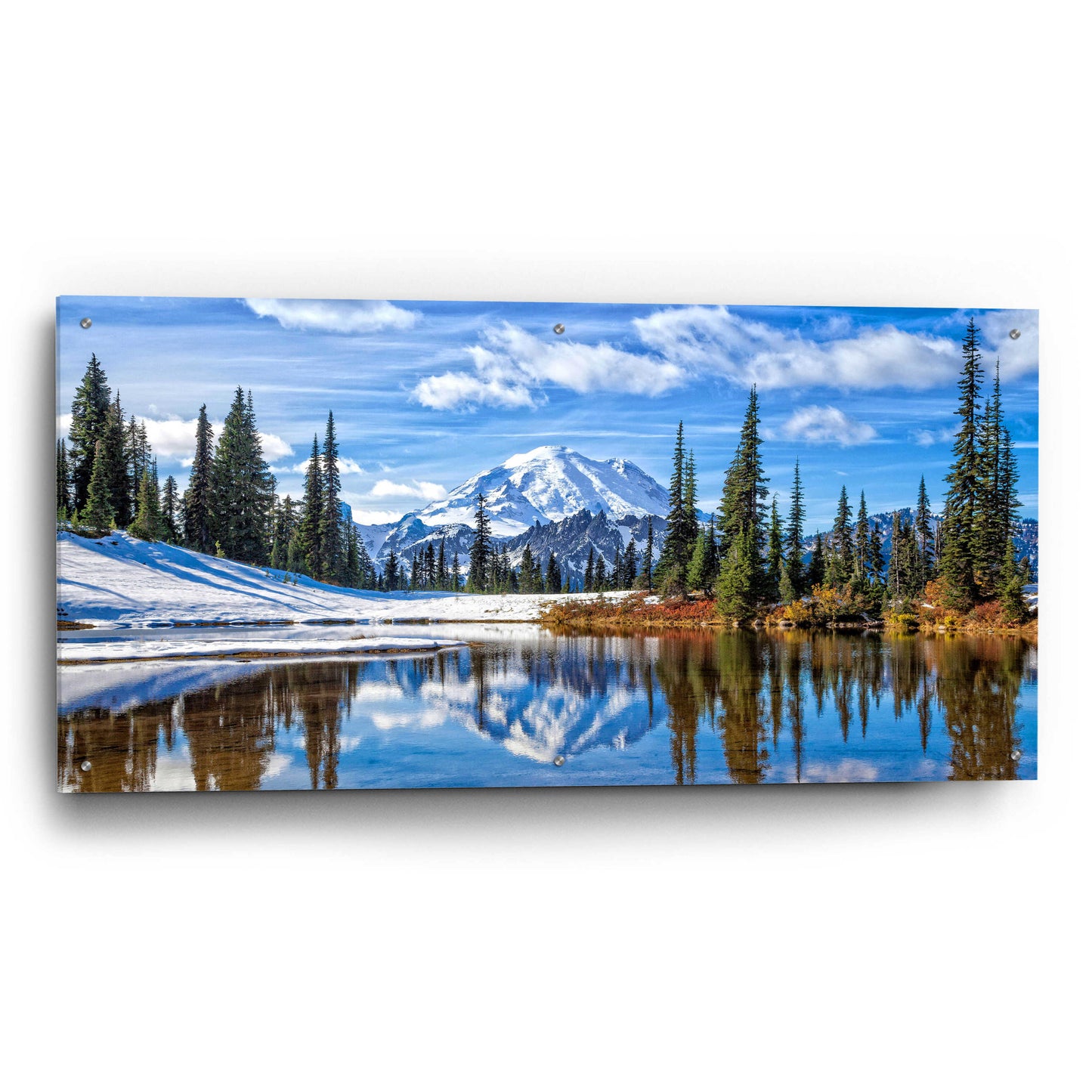 Epic Art 'Mt. Rainier Vista' by Michael Broom Acrylic Glass Wall Art,48x24