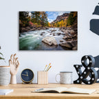 Epic Art 'Teton River Rush' by Michael Broom Acrylic Glass Wall Art,16x12