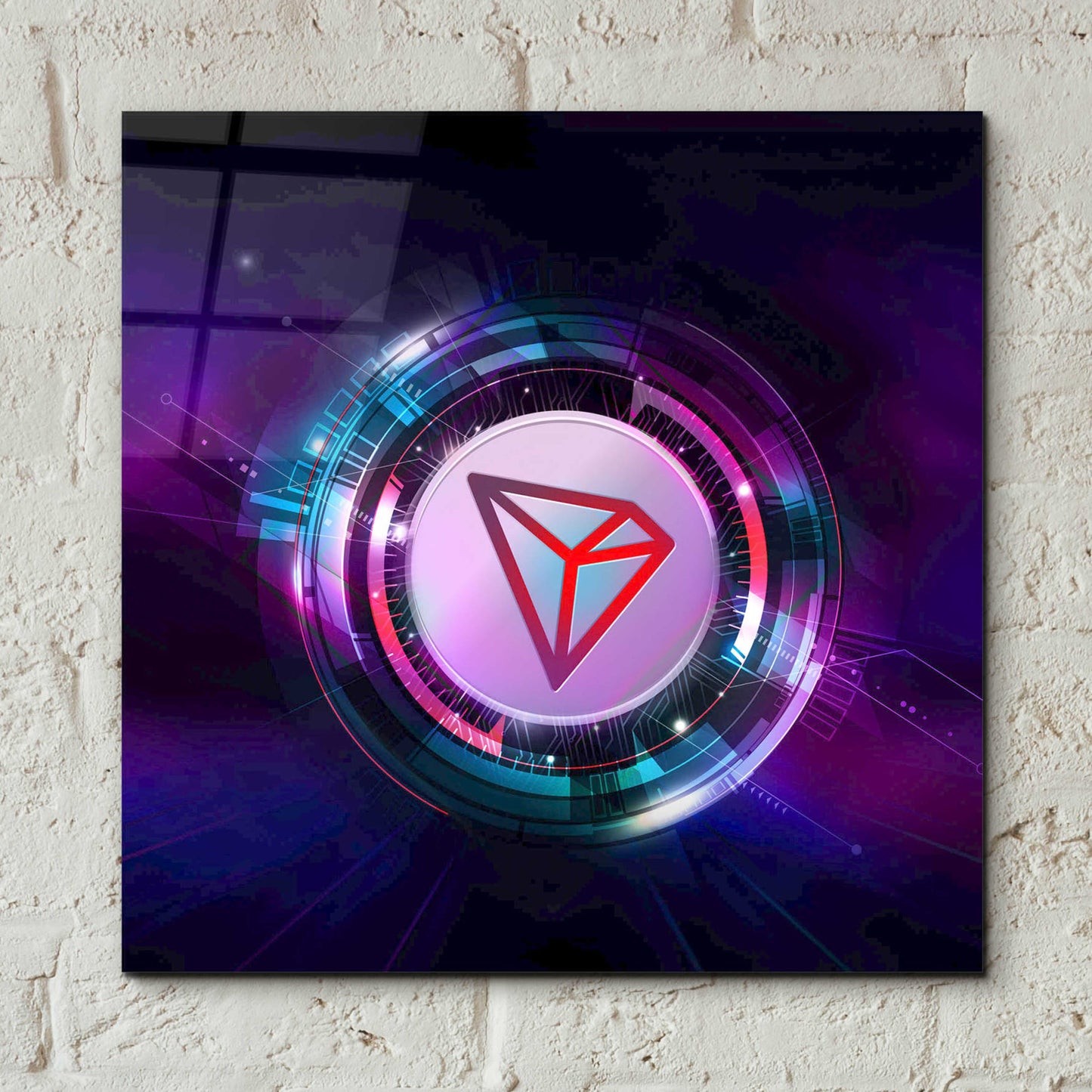 Epic Art 'TRX Tron Blockchain' by Epic Portfolio Acrylic Glass Wall Art,12x12