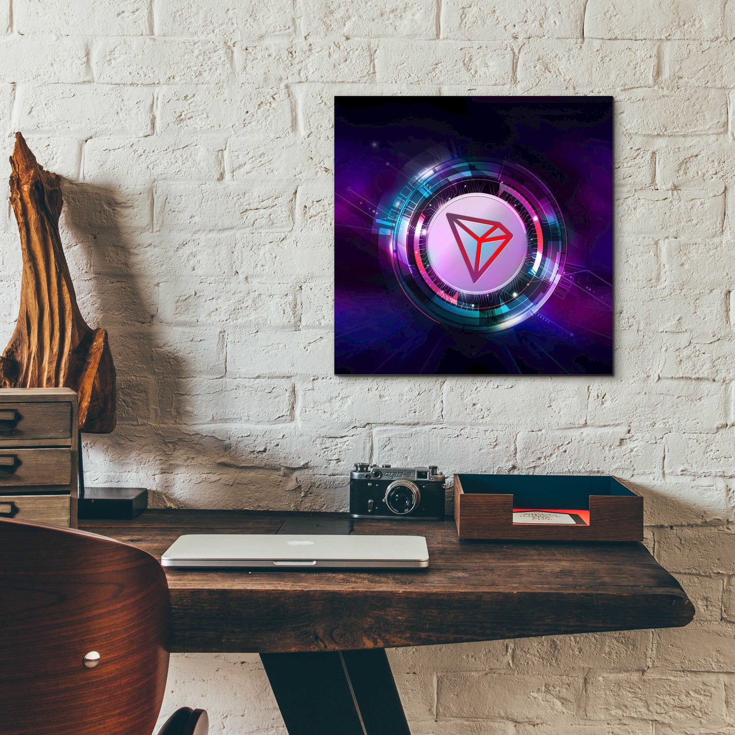 Epic Art 'TRX Tron Blockchain' by Epic Portfolio Acrylic Glass Wall Art,12x12