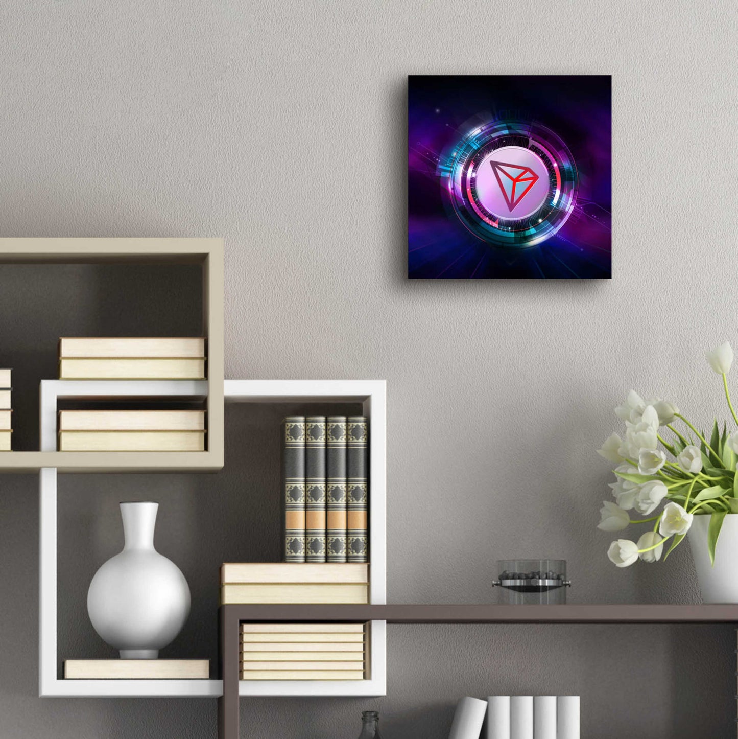 Epic Art 'TRX Tron Blockchain' by Epic Portfolio Acrylic Glass Wall Art,12x12