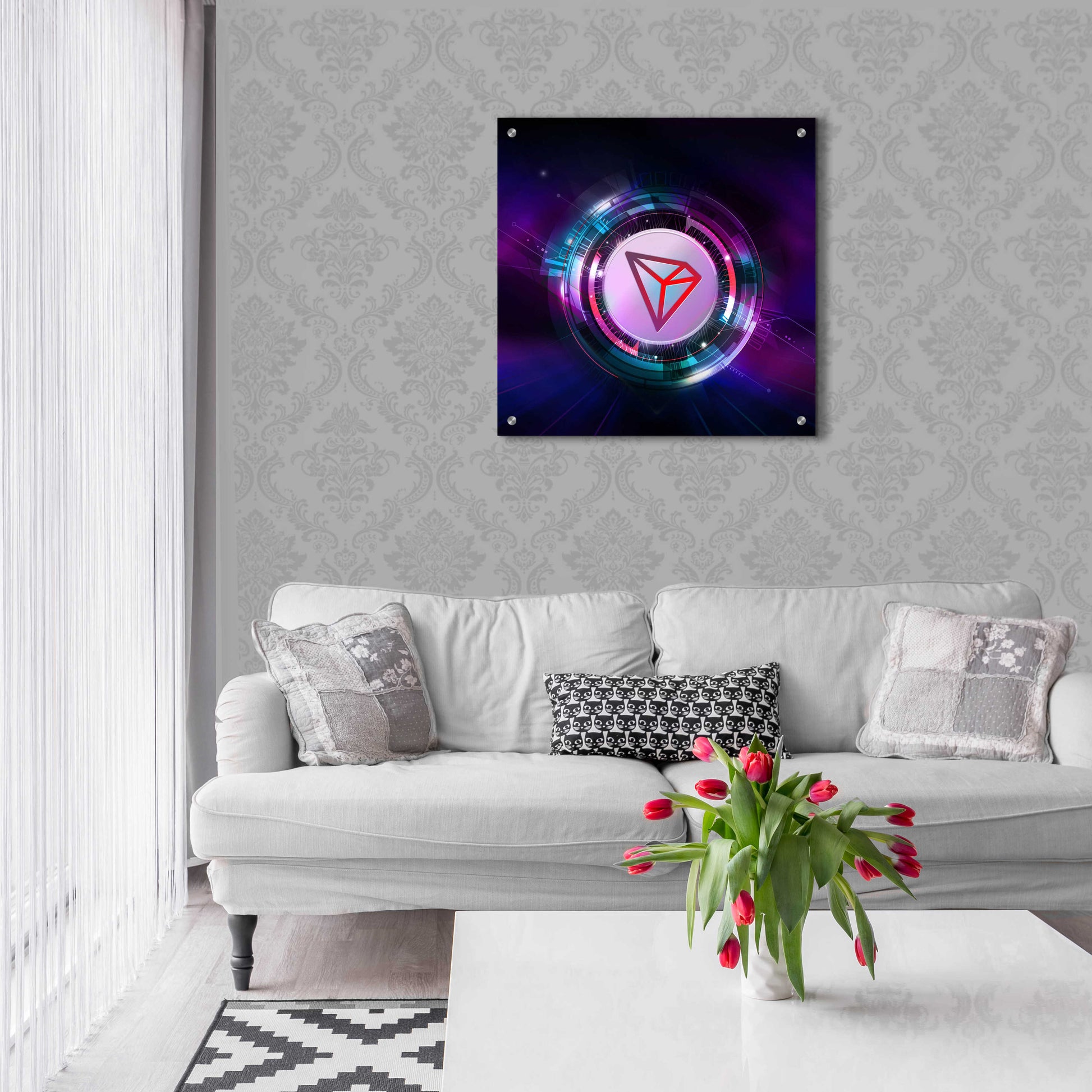 Epic Art 'TRX Tron Blockchain' by Epic Portfolio Acrylic Glass Wall Art,24x24