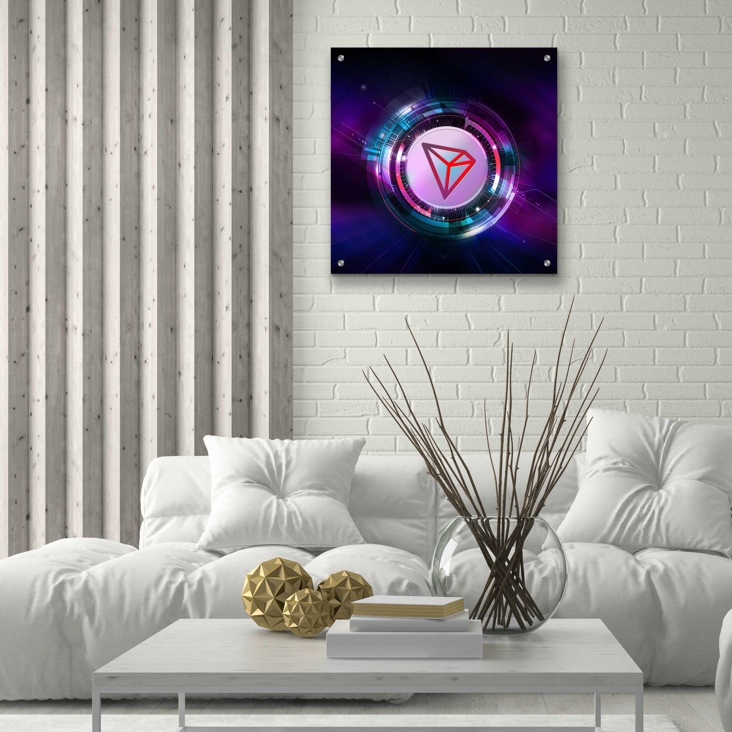 Epic Art 'TRX Tron Blockchain' by Epic Portfolio Acrylic Glass Wall Art,24x24