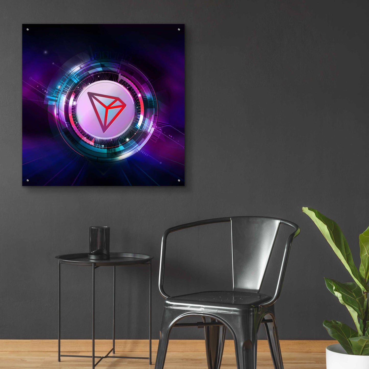 Epic Art 'TRX Tron Blockchain' by Epic Portfolio Acrylic Glass Wall Art,36x36