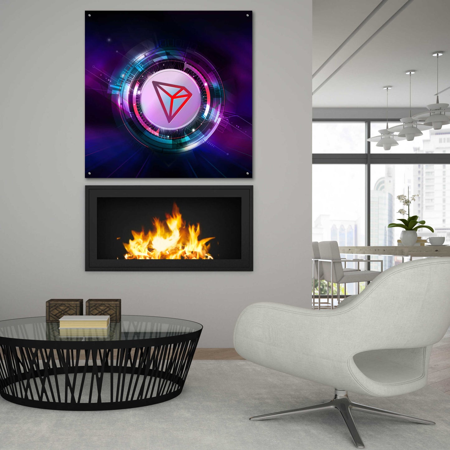 Epic Art 'TRX Tron Blockchain' by Epic Portfolio Acrylic Glass Wall Art,36x36