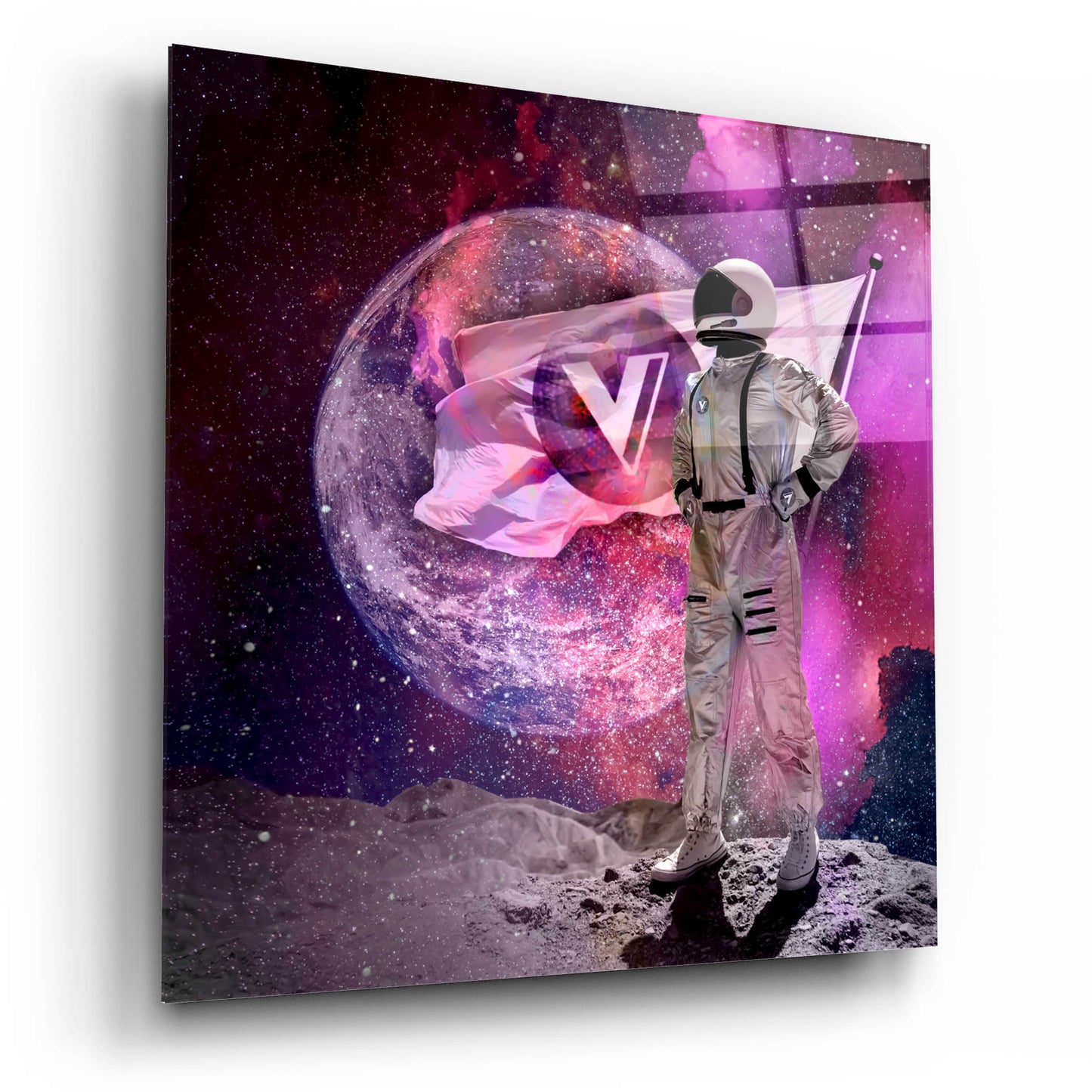 Epic Art 'Voyager to the Moon' by Epic Portfolio Acrylic Glass Wall Art,12x12