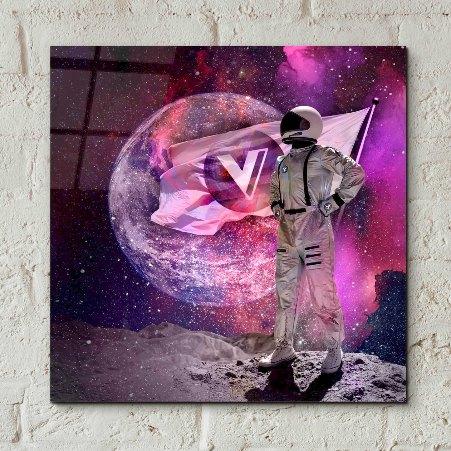 Epic Art 'Voyager to the Moon' by Epic Portfolio Acrylic Glass Wall Art,12x12