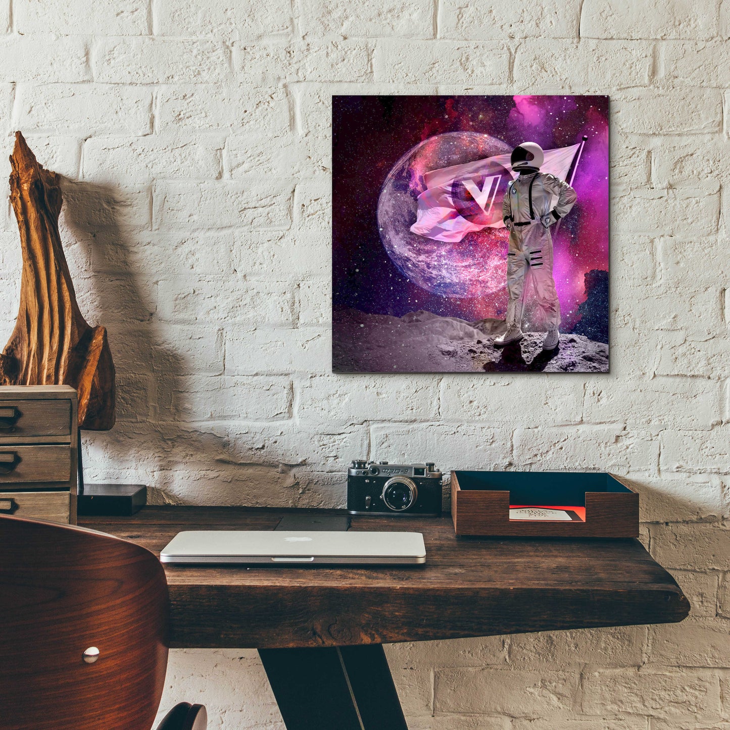 Epic Art 'Voyager to the Moon' by Epic Portfolio Acrylic Glass Wall Art,12x12