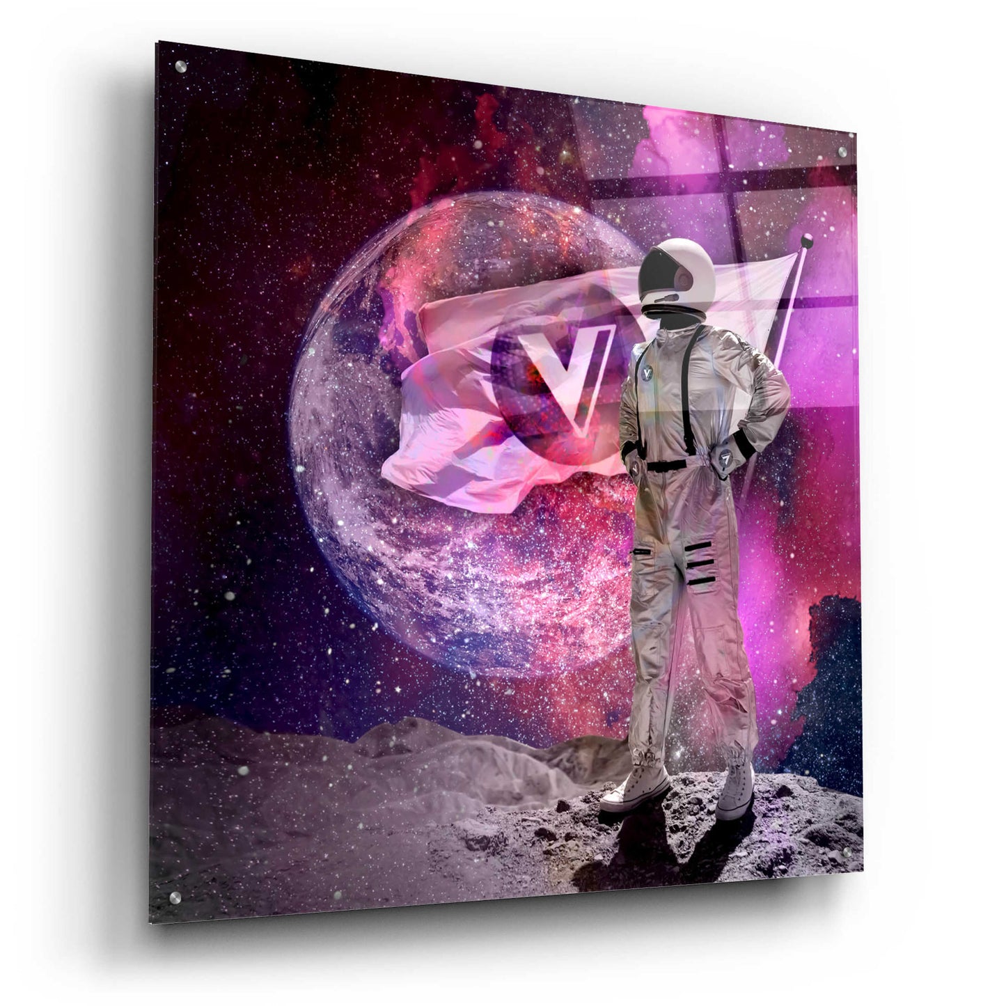 Epic Art 'Voyager to the Moon' by Epic Portfolio Acrylic Glass Wall Art,36x36