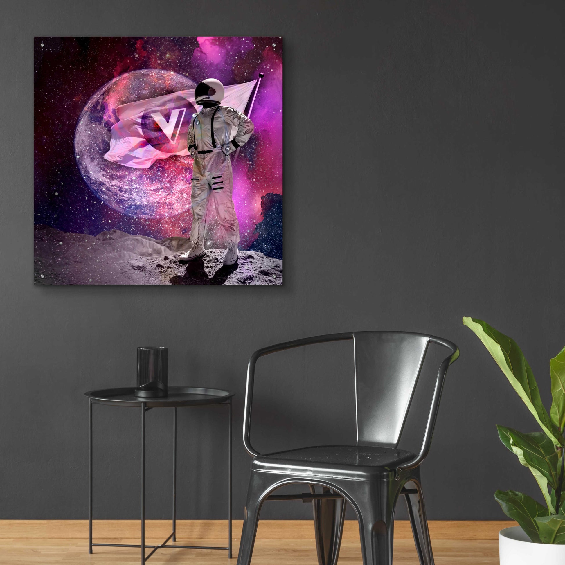 Epic Art 'Voyager to the Moon' by Epic Portfolio Acrylic Glass Wall Art,36x36