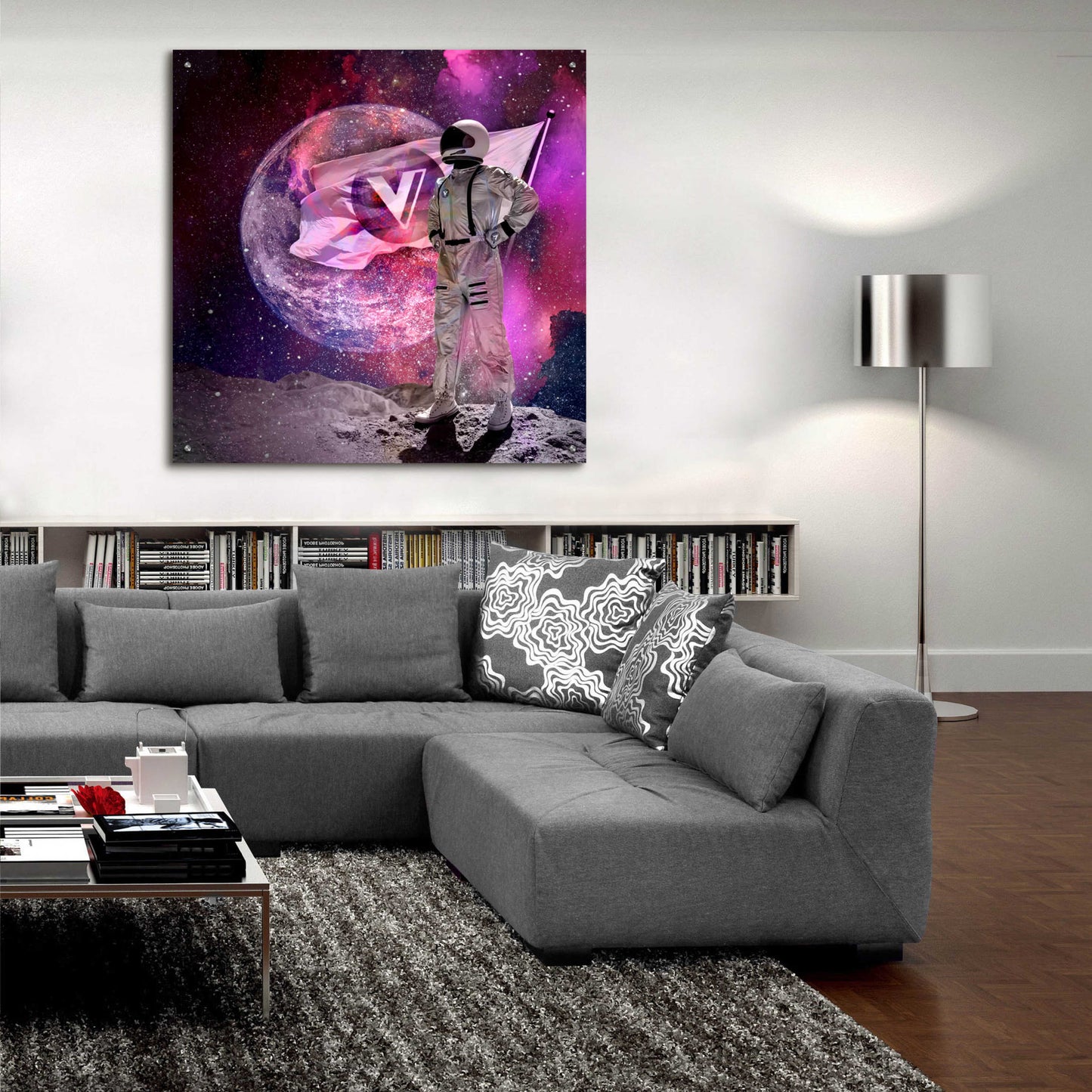 Epic Art 'Voyager to the Moon' by Epic Portfolio Acrylic Glass Wall Art,36x36