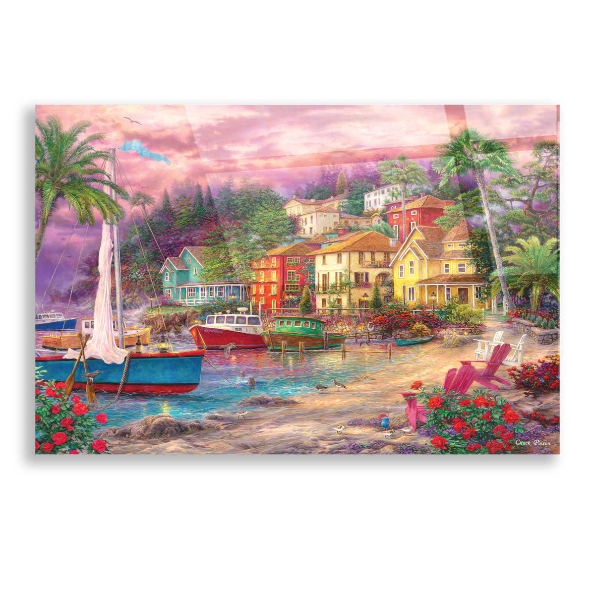 Epic Art 'On Golden Shores' by Chuck Pinson, Acrylic Glass Wall Art